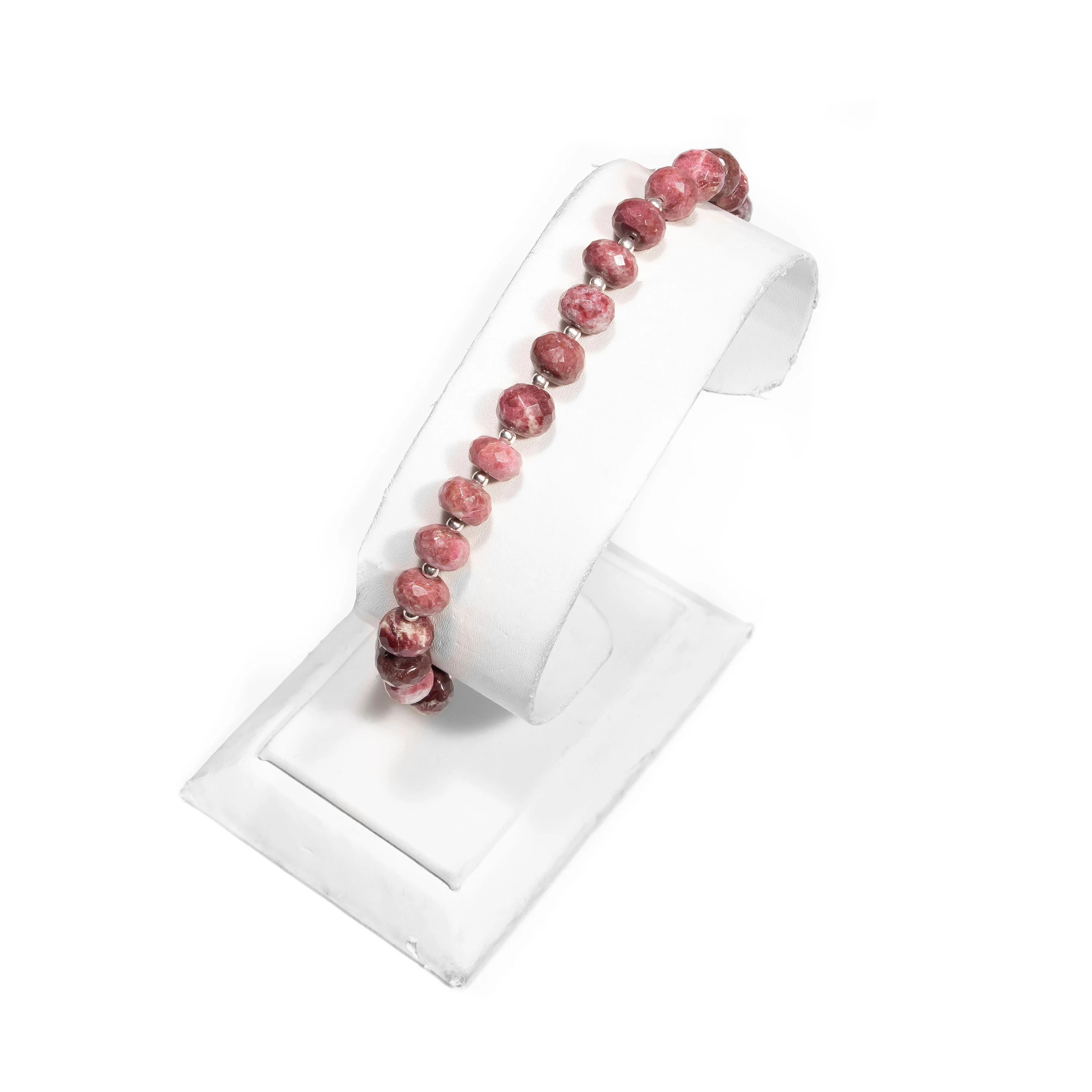 Natural Pink Thulite Faceted Rondelle Bracelet, SKU2429