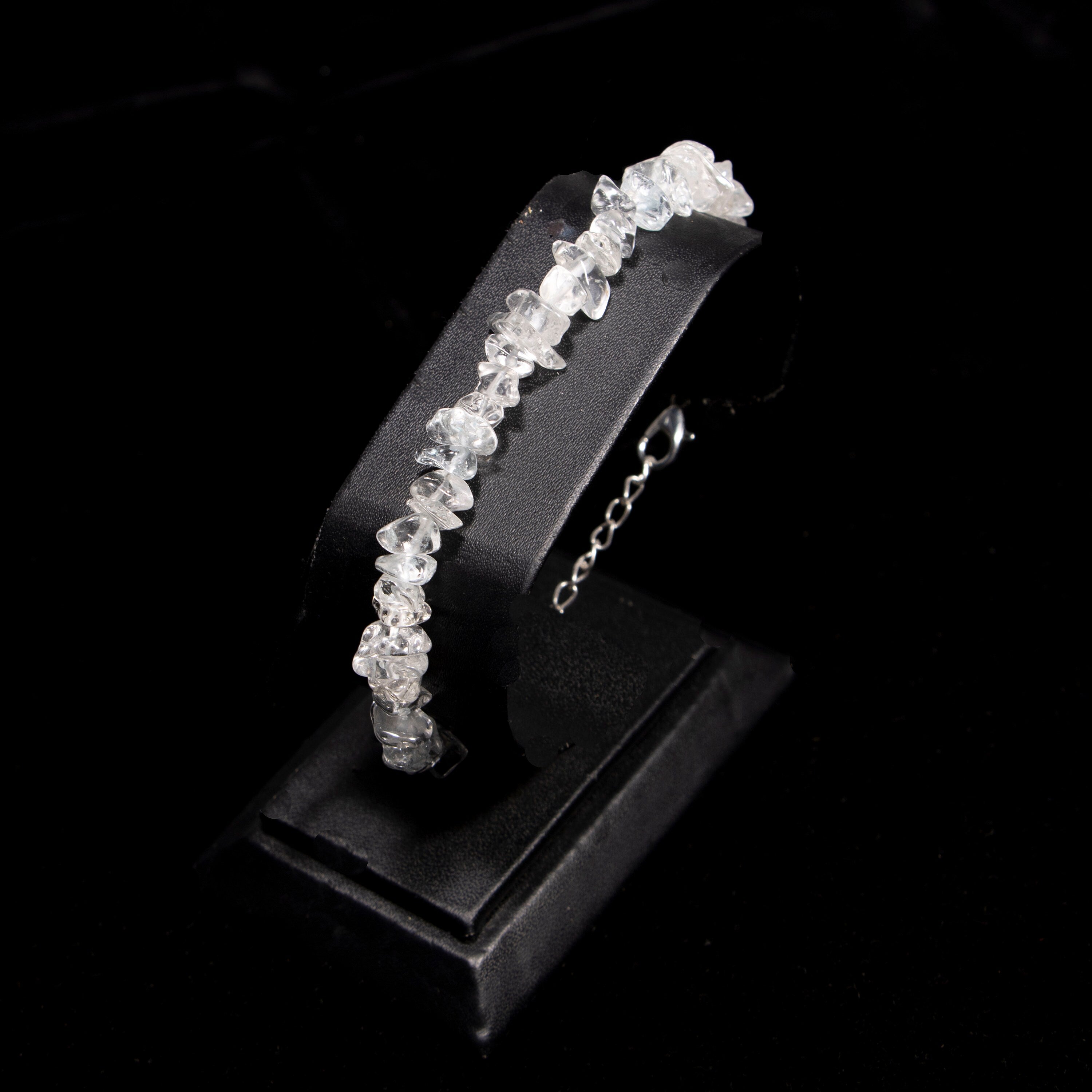 White Topaz Smooth Uncut Beads Bracelet, 4 mm - 6 mm, SKU2433