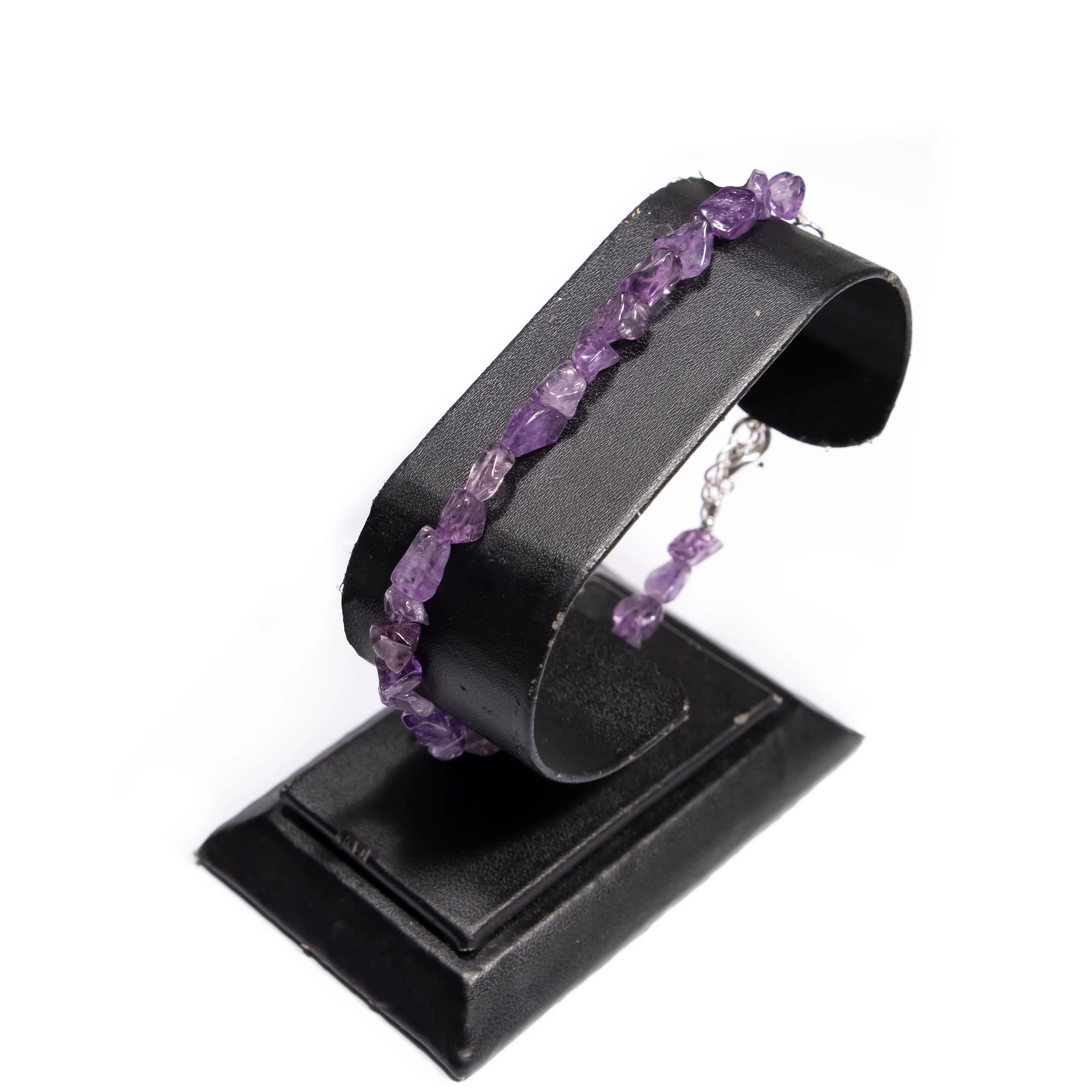 Amethyst Smooth Nuggets Beads Bracelet, 5x5 mm to 5.5x6 mm, SKU2434