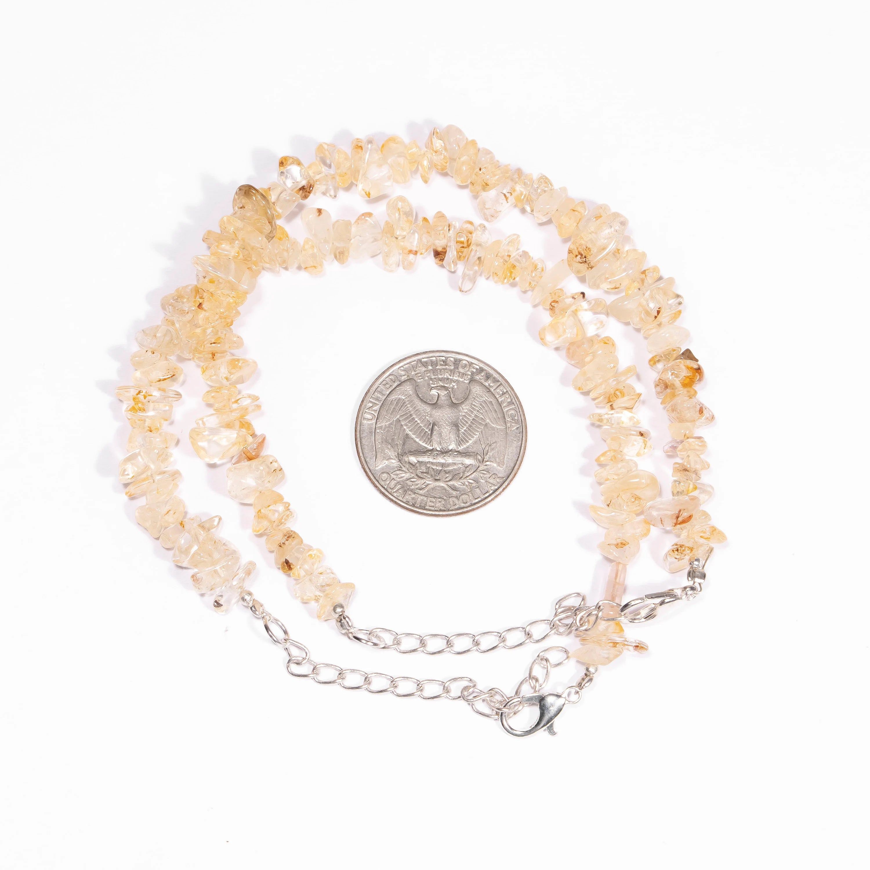 Citrine Smooth Uncut Beads Bracelet, 4mm - 6mm, SKU2439