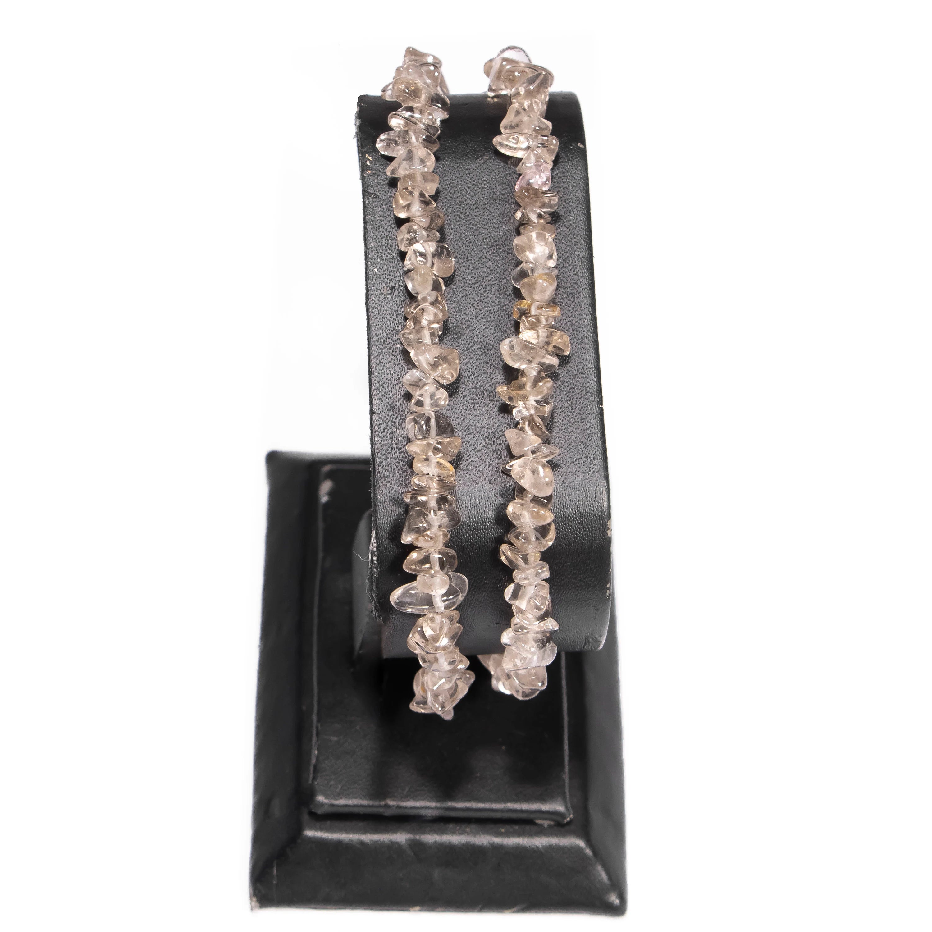 Smoky Quartz Smooth Uncut Beads Bracelet, 4 mm - 6 mm, SKU2442