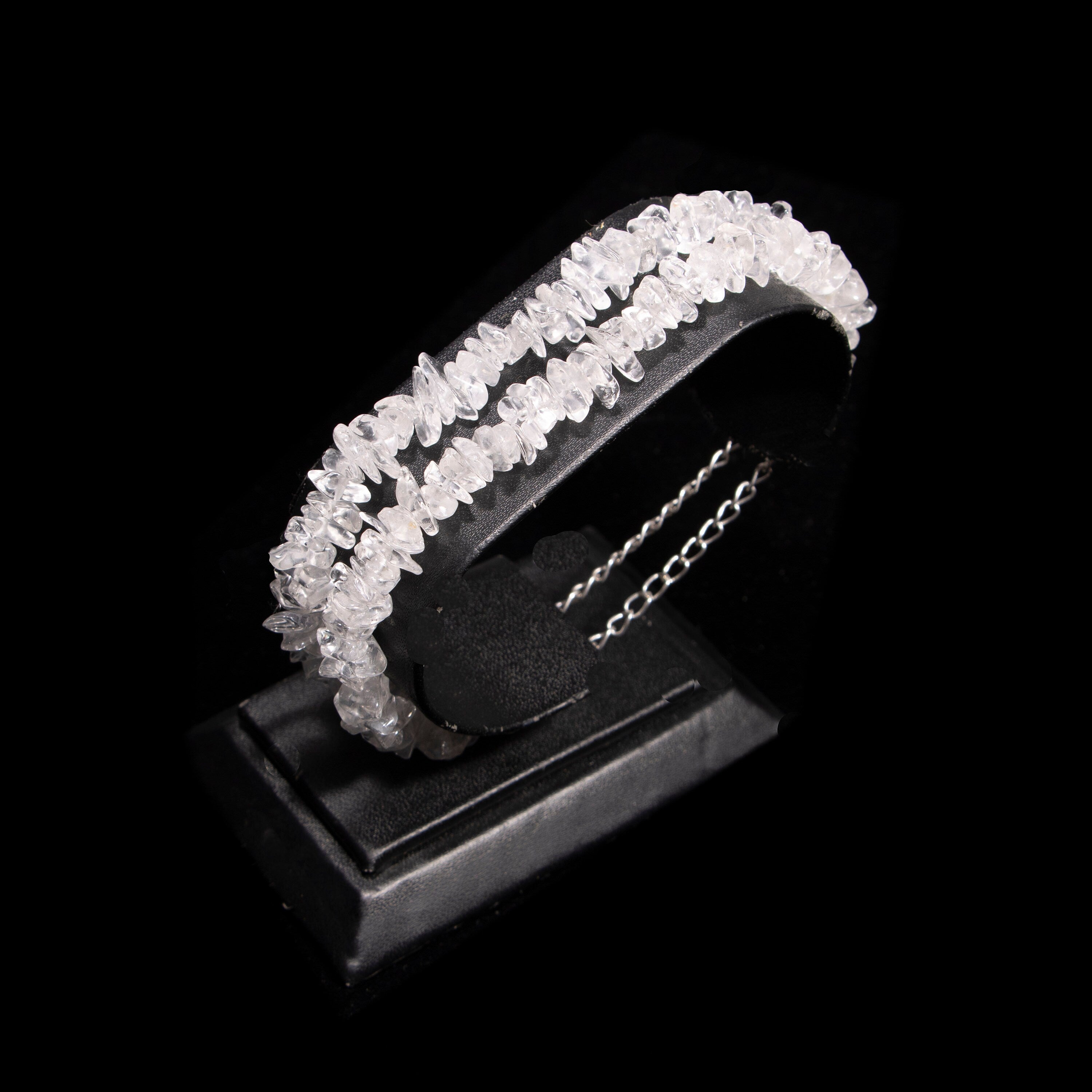 Crystal Quartz Smooth Uncut Beads Bracelets, Crystal Quartz Bracelet, 4 mm - 6 mm, SKU2444