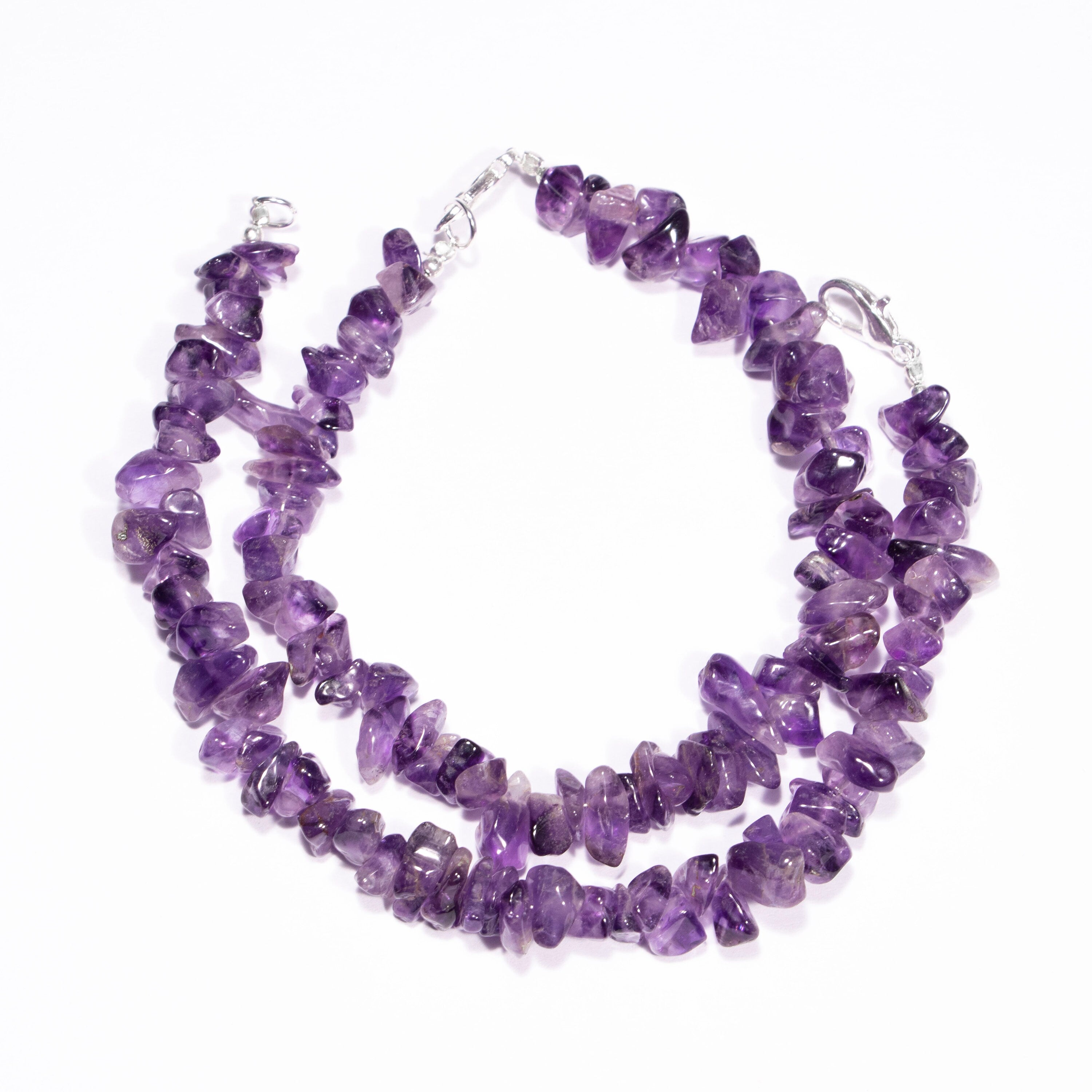 Amethyst Smooth Nuggets Beads Bracelet, 4 mm to 6 mm, SKU2446