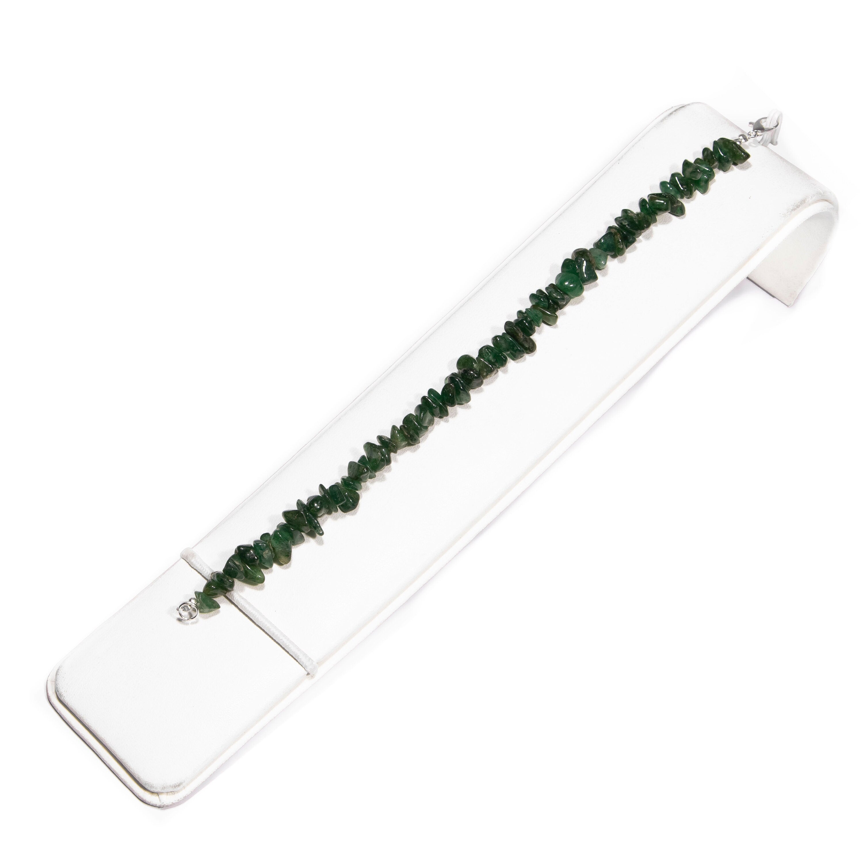 Green Aventurine Smooth Nuggets Bracelet, 4 mm to 6 mm, SKU2447