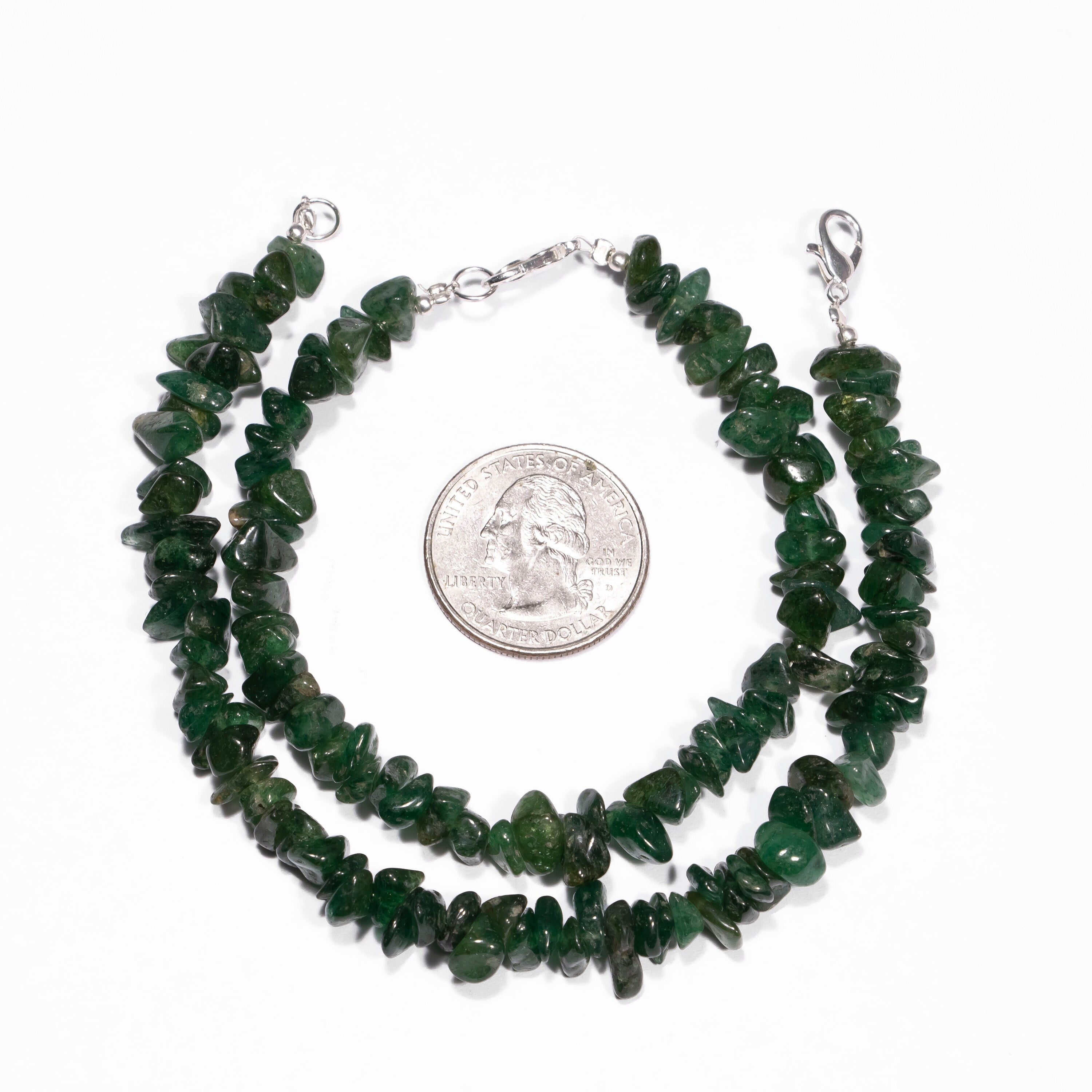 Green Aventurine Smooth Nuggets Bracelet, 4 mm to 6 mm, SKU2447