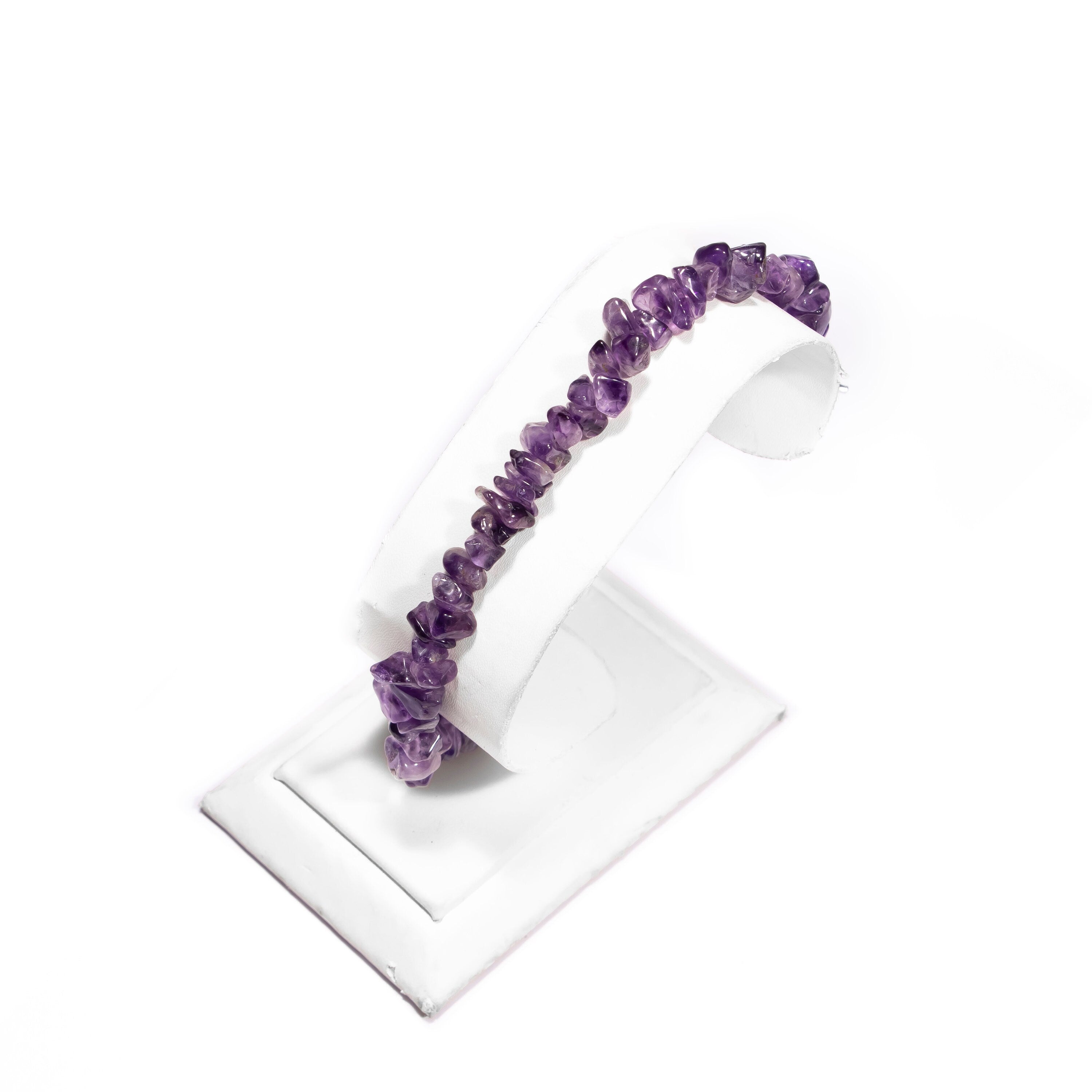 Amethyst Smooth Nuggets Beads Bracelet, 4 mm to 6 mm, SKU2446