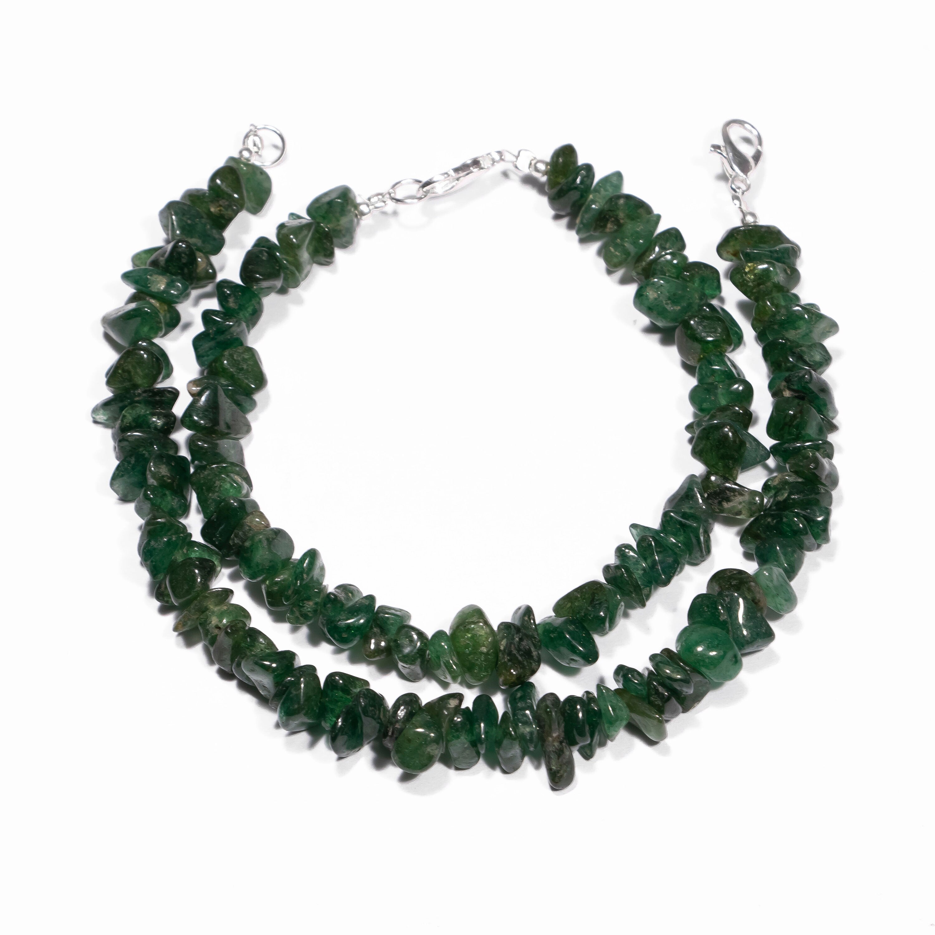 Green Aventurine Smooth Nuggets Bracelet, 4 mm to 6 mm, SKU2447