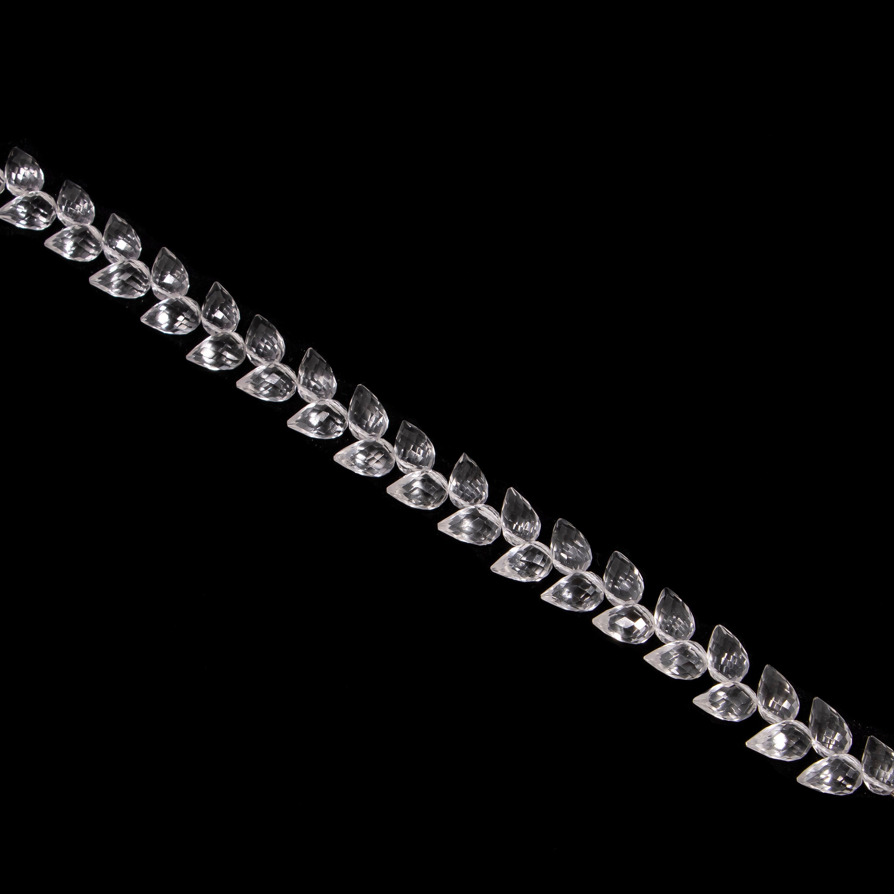 AA Quality Crystal Quartz Faceted Tulip Drops, Quartz Faceted Drops, SKU2452