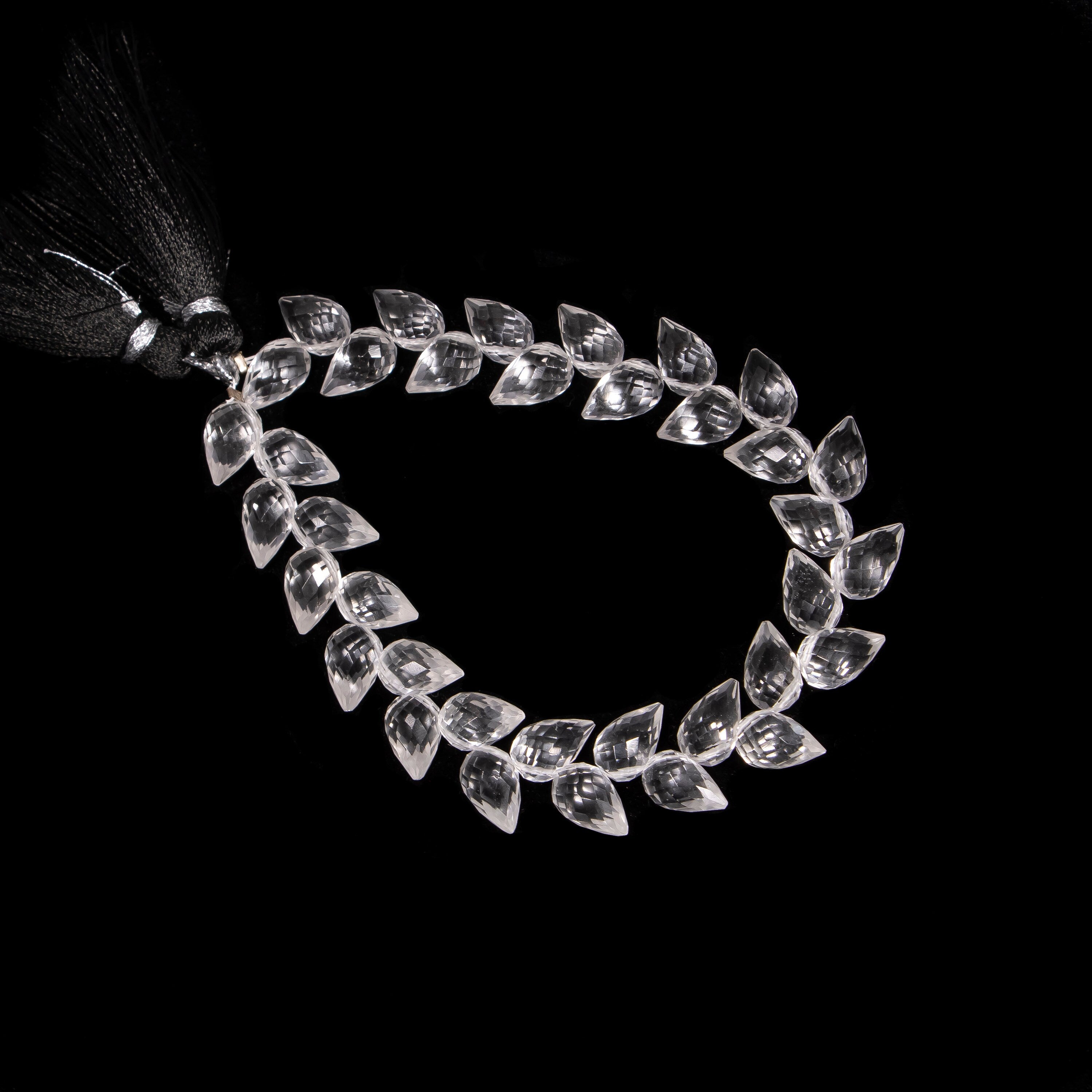 AA Quality Crystal Quartz Faceted Tulip Drops, Quartz Faceted Drops, SKU2452