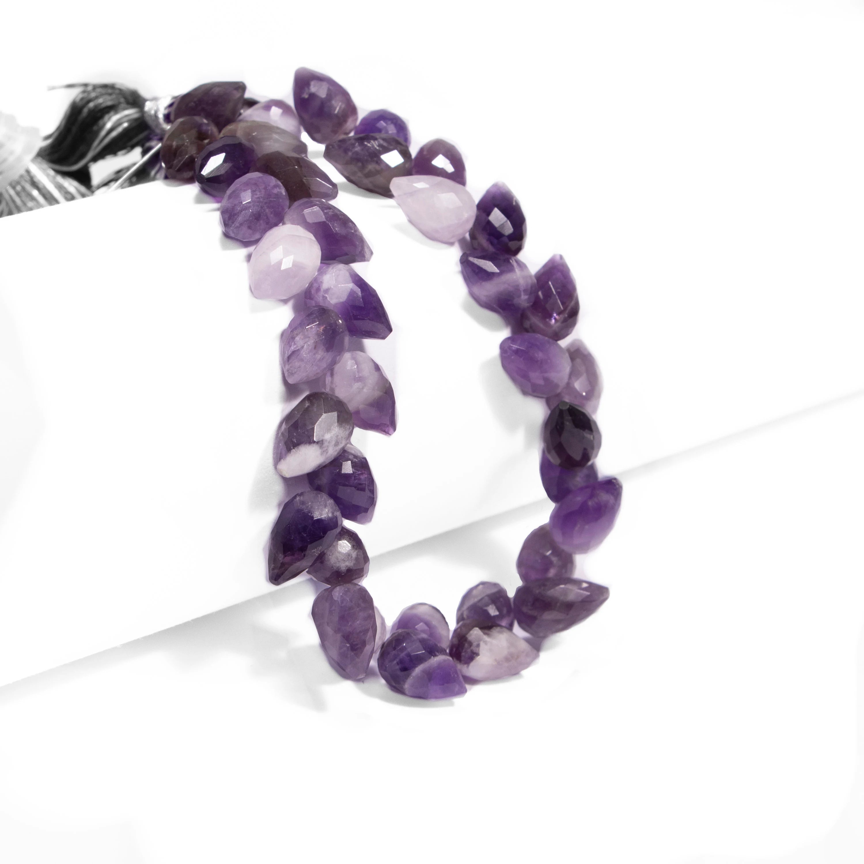 AA Quality Bi Color Amethyst Faceted Tulip Drops, Amethyst Faceted Drops, SKU2453