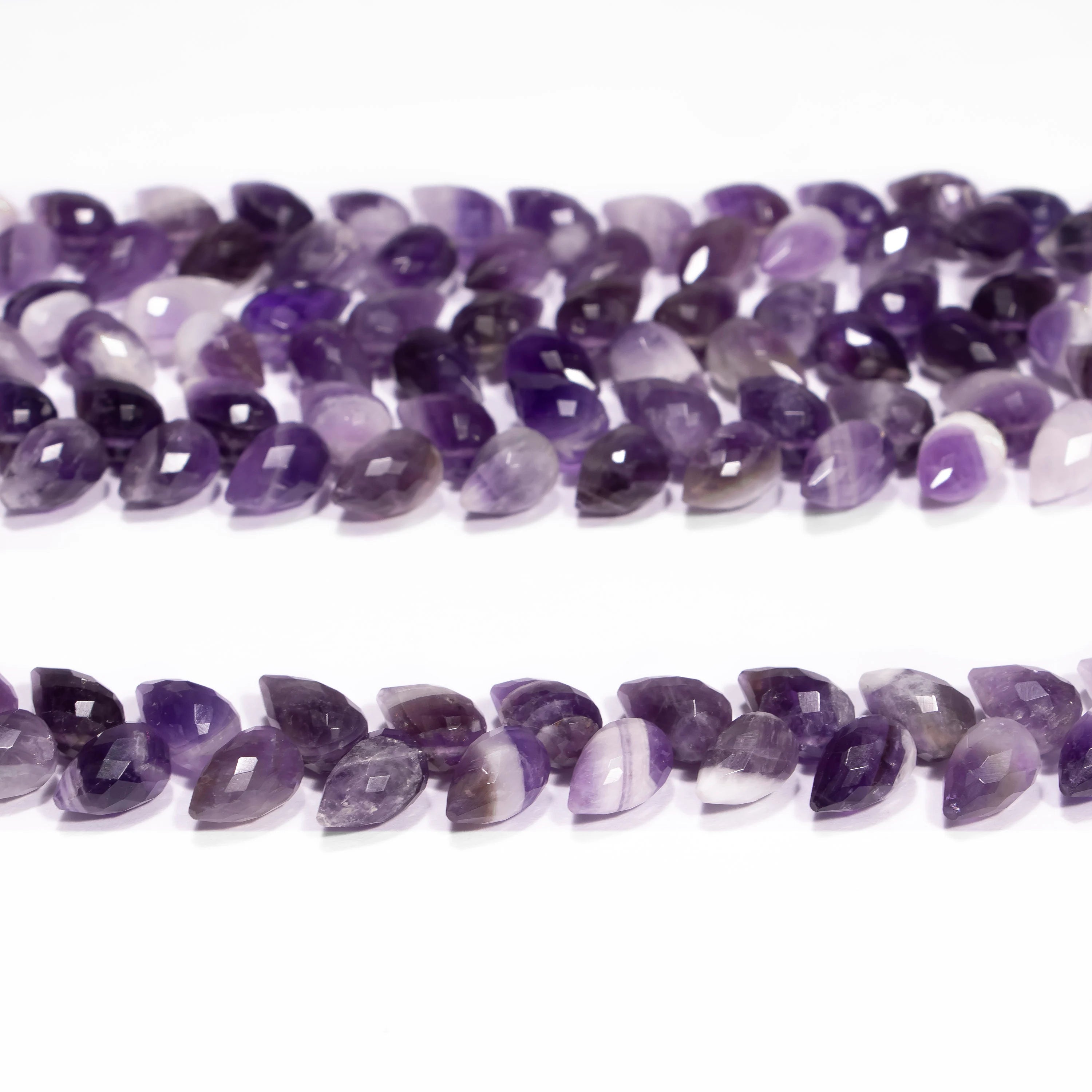 AA Quality Bi Color Amethyst Faceted Tulip Drops, Amethyst Faceted Drops, SKU2453