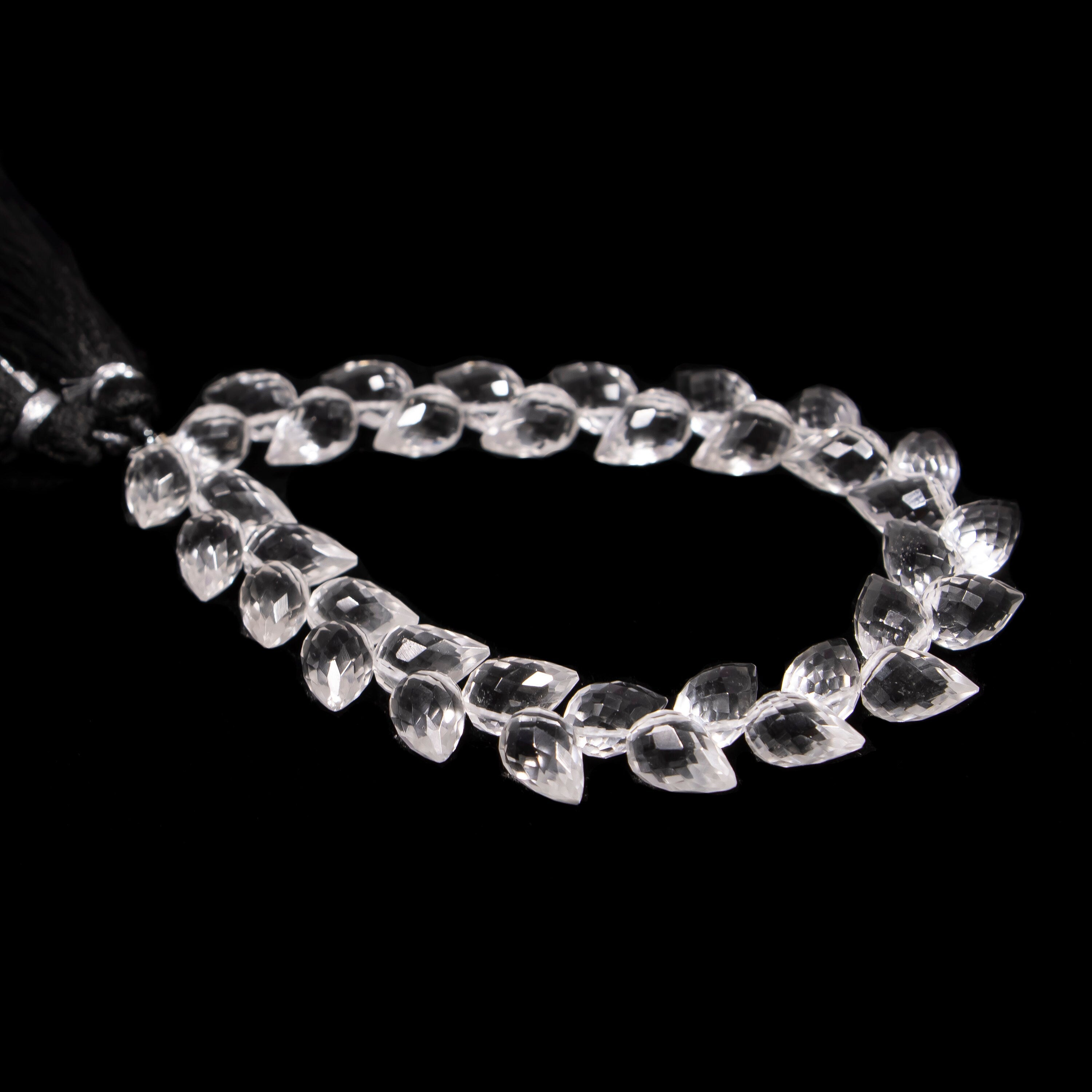 AA Quality Crystal Quartz Faceted Tulip Drops, Quartz Faceted Drops, SKU2452