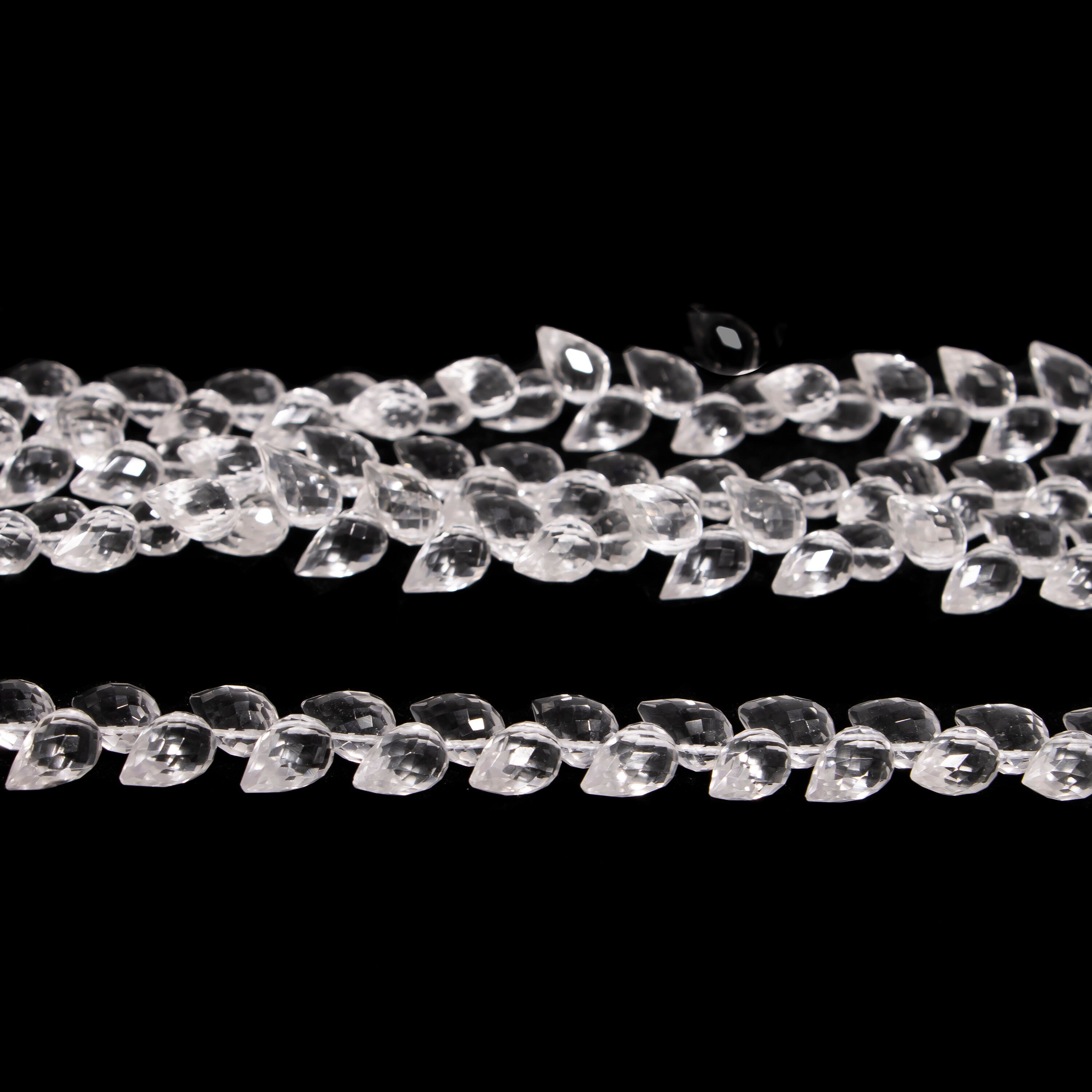 AA Quality Crystal Quartz Faceted Tulip Drops, Quartz Faceted Drops, SKU2452