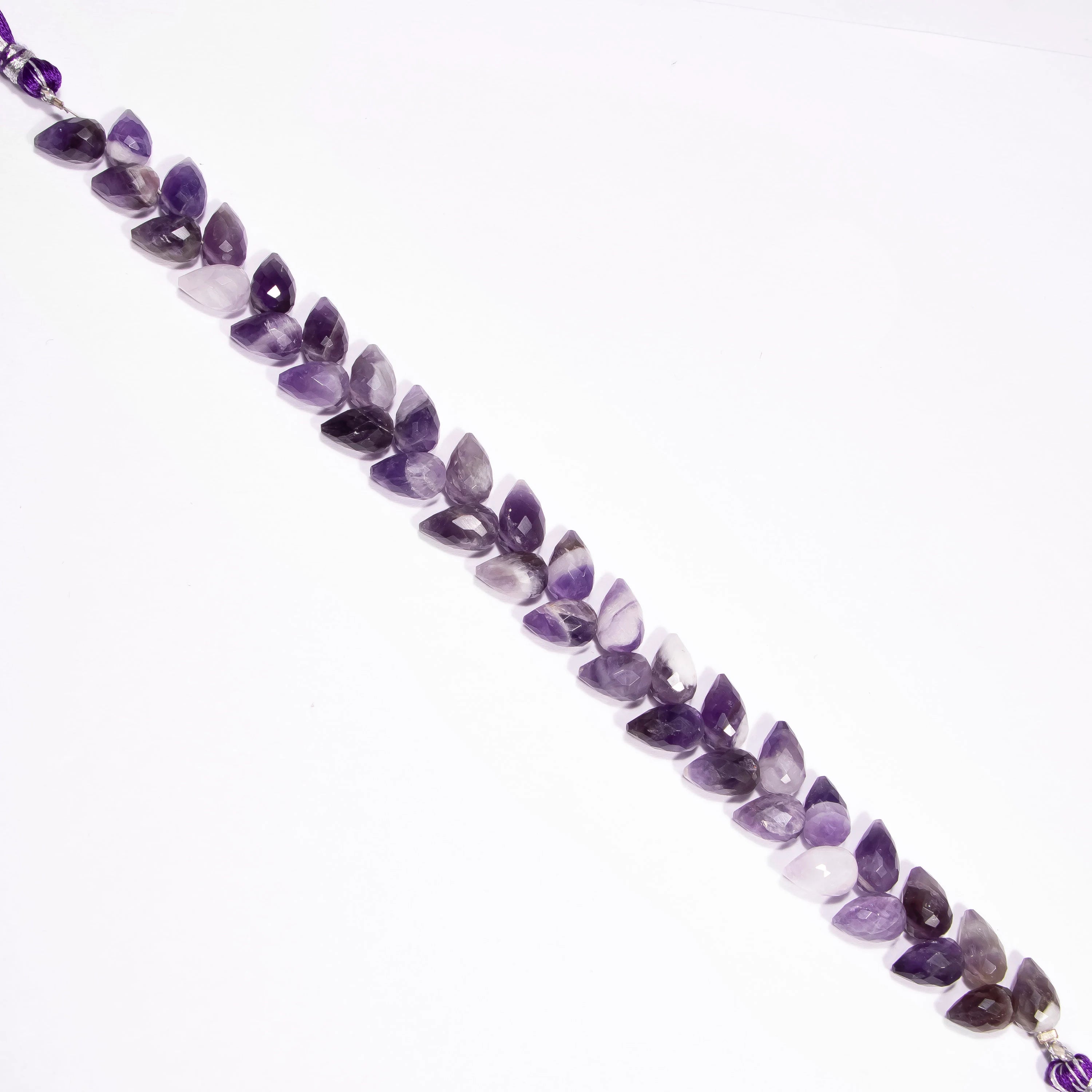 AA Quality Bi Color Amethyst Faceted Tulip Drops, Amethyst Faceted Drops, SKU2453