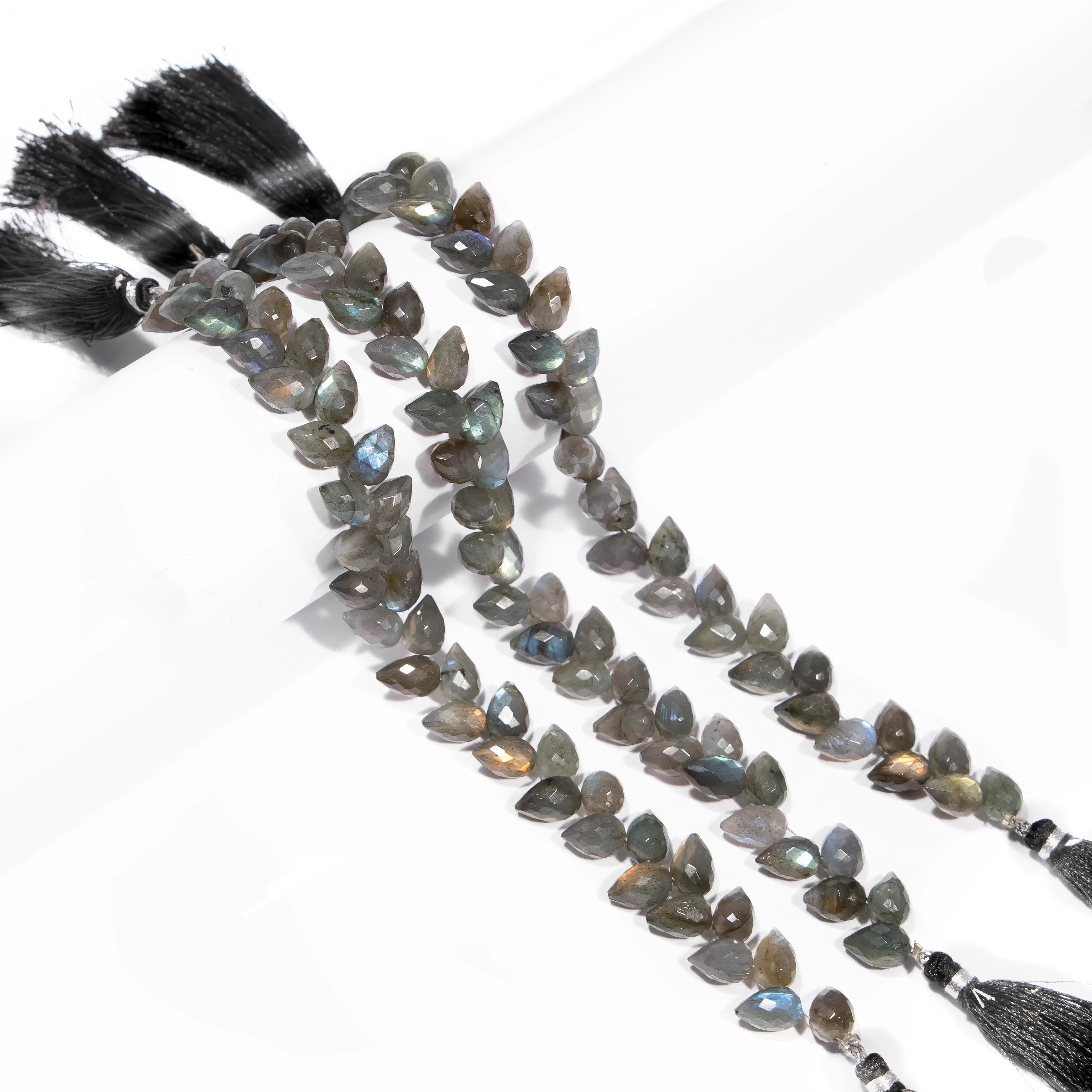 AA Quality Labradorite Faceted Tulip Drops, Labradorite Faceted Drops, SKU2457