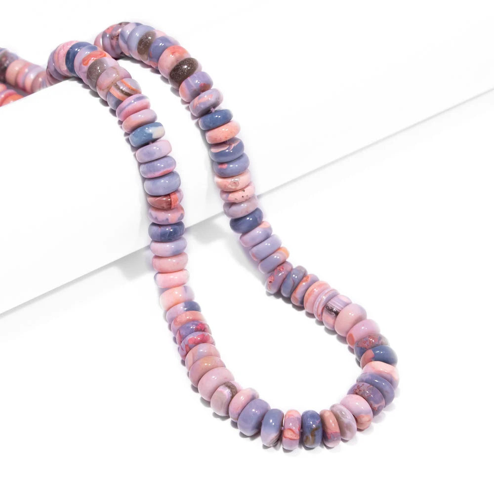 Multi Color Opal Smooth Rondelle Beads, Fancy Color Opal Beads, Opal Smooth Beads, Opal Rondelle Beads, Opal Jewelry Making Beads, SKU2475