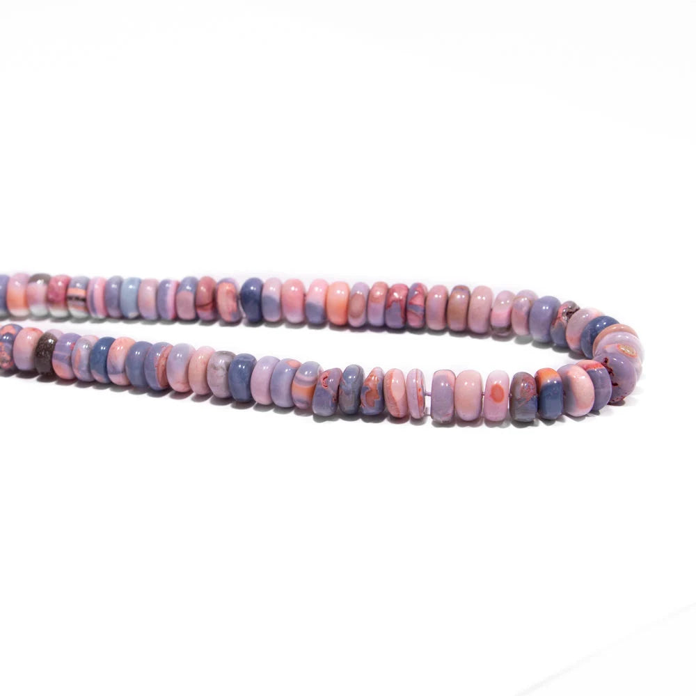 Multi Color Opal Smooth Rondelle Beads, Fancy Color Opal Beads, Opal Smooth Beads, Opal Rondelle Beads, Opal Jewelry Making Beads, SKU2475