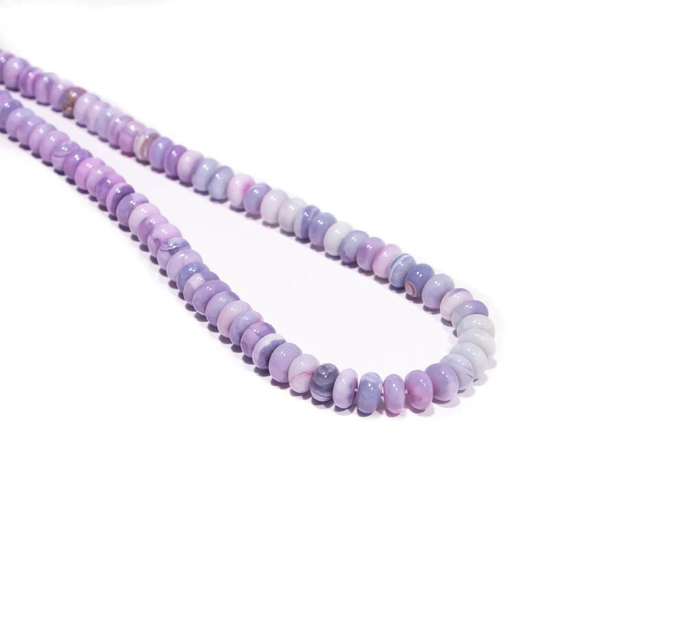 Purple Opal Smooth Rondelle Beads, Fancy Color Opal Beads, Opal Smooth Beads, Opal Rondelle Beads, Opal Jewelry Making Beads, SKU2473