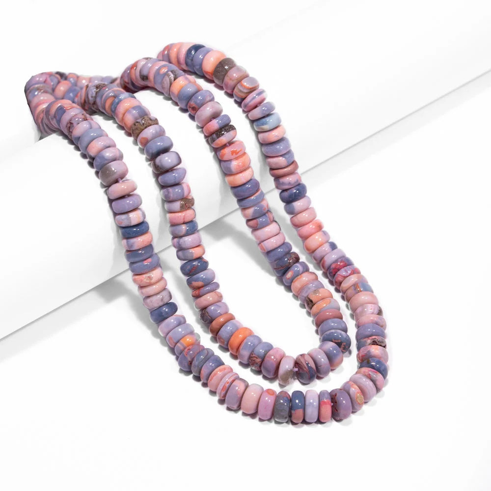 Multi Color Opal Smooth Rondelle Beads, Fancy Color Opal Beads, Opal Smooth Beads, Opal Rondelle Beads, Opal Jewelry Making Beads, SKU2475