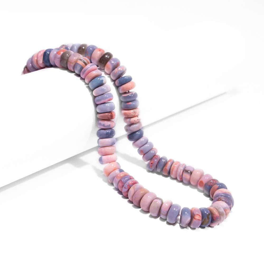 Multi Color Opal Smooth Rondelle Beads, Fancy Color Opal Beads, Opal Smooth Beads, Opal Rondelle Beads, Opal Jewelry Making Beads, SKU2475