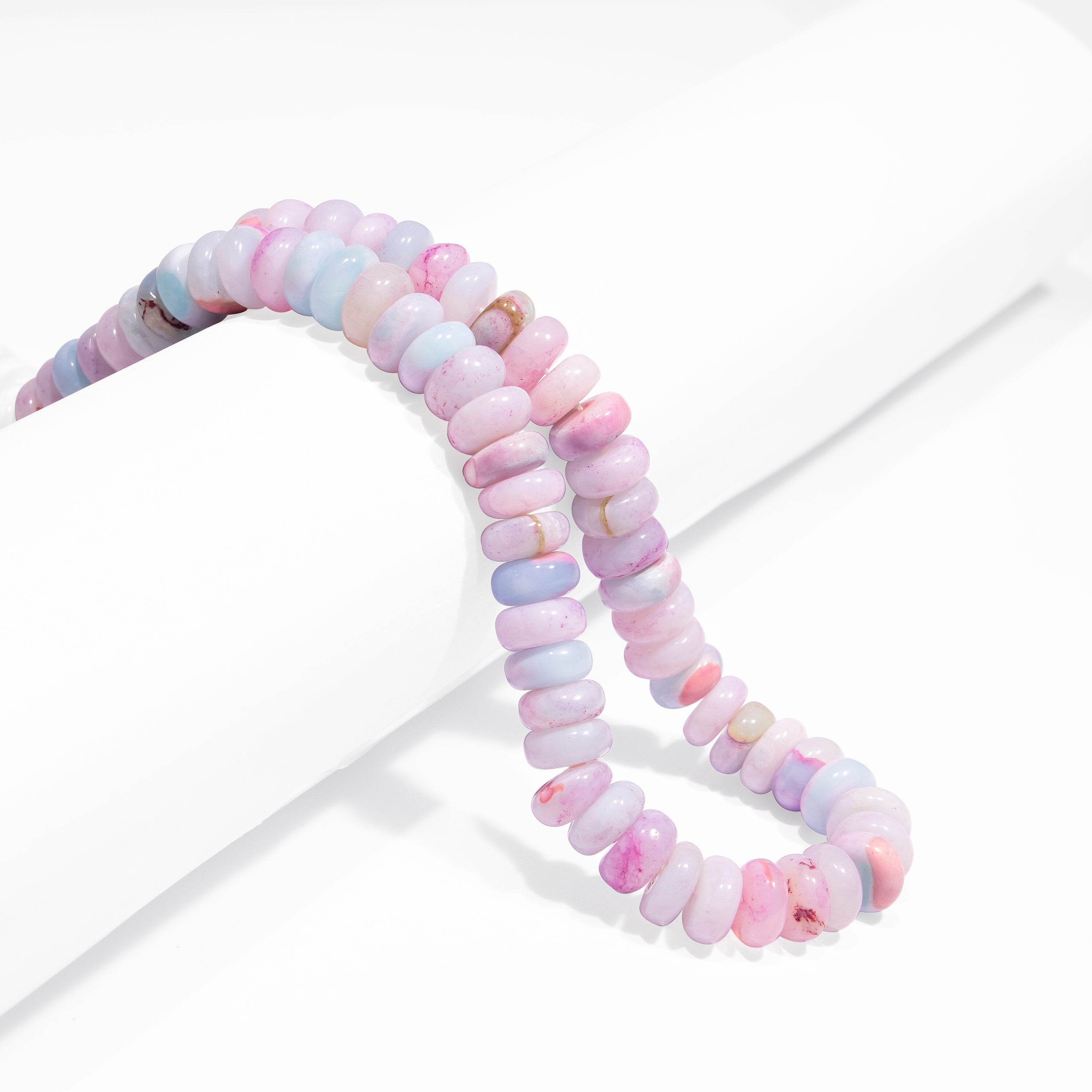 Multi Color Opal Smooth Rondelle Beads Fancy Opal Beads, Jewelry Making Beads Gemstone Loose Beads, Strand Of Beads, SKU2477