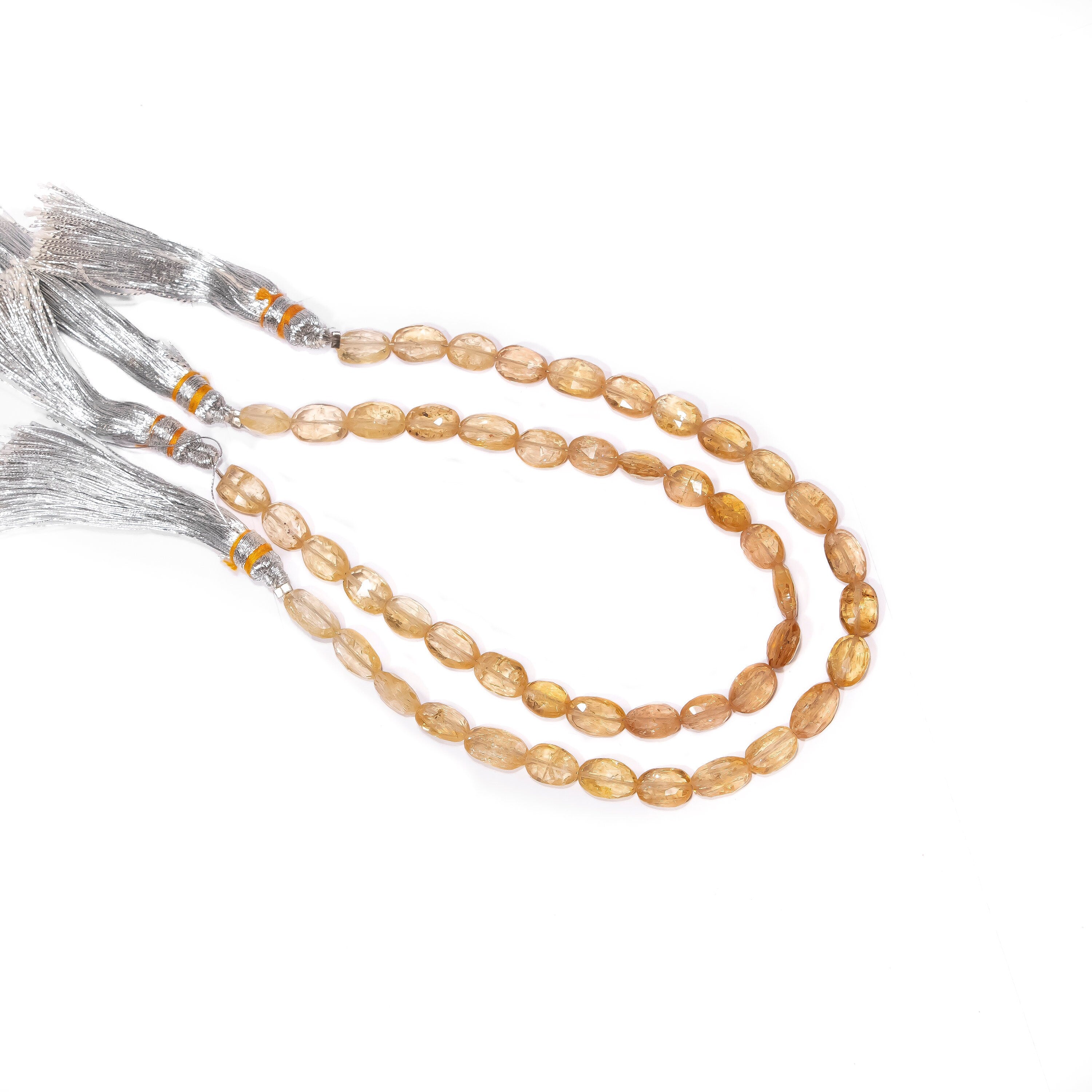 Natural Imperial Topaz Faceted Oval Beads Briolettes, Topaz Gemstone Beads AA Quality, SKU2351