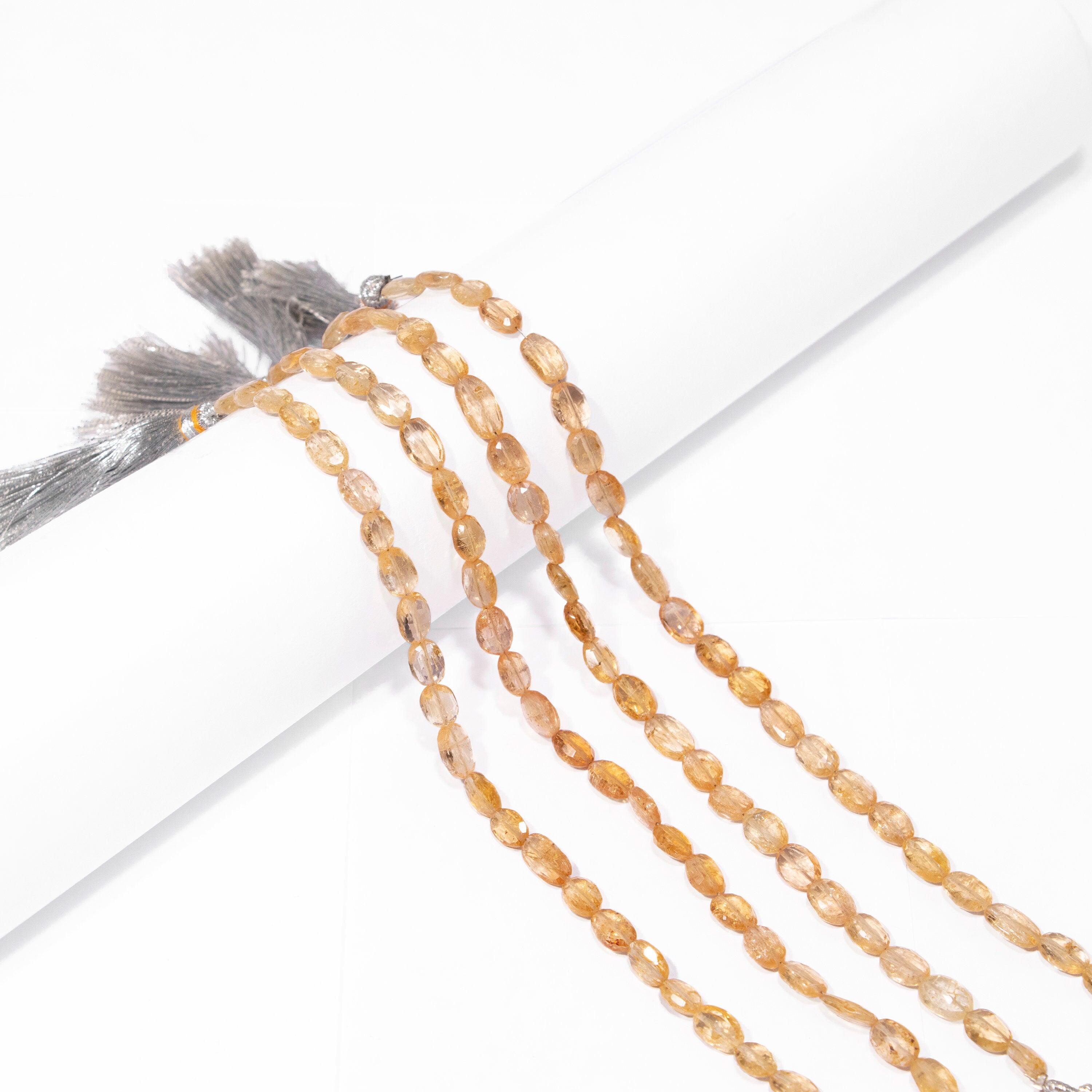 Natural Imperial Topaz Faceted Oval Beads Briolettes, Topaz Gemstone Beads AA Quality, SKU2351