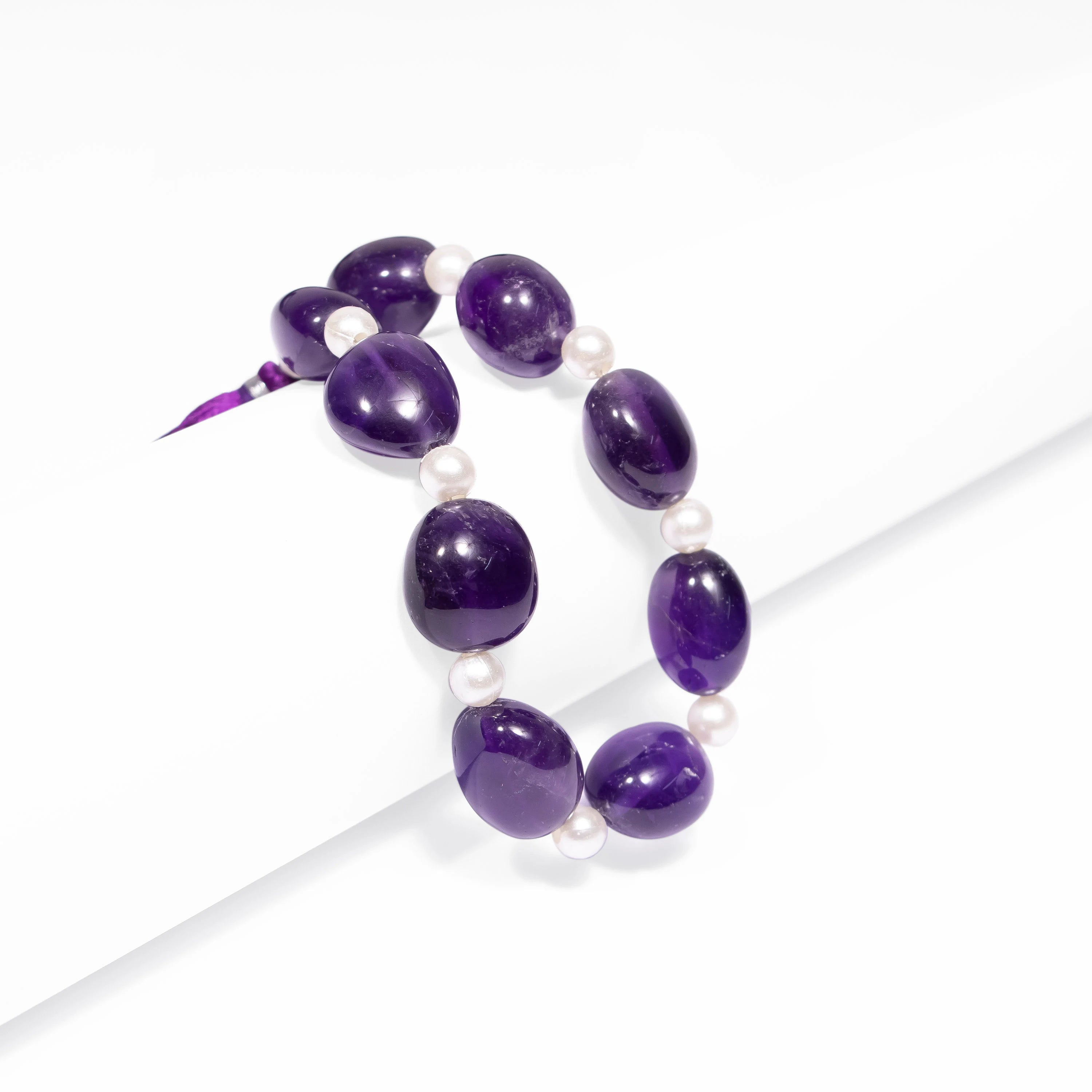 Natural Amethyst Beads, Smooth Nuggets Tumble, Wholesale Beads Supplier, SKU2372