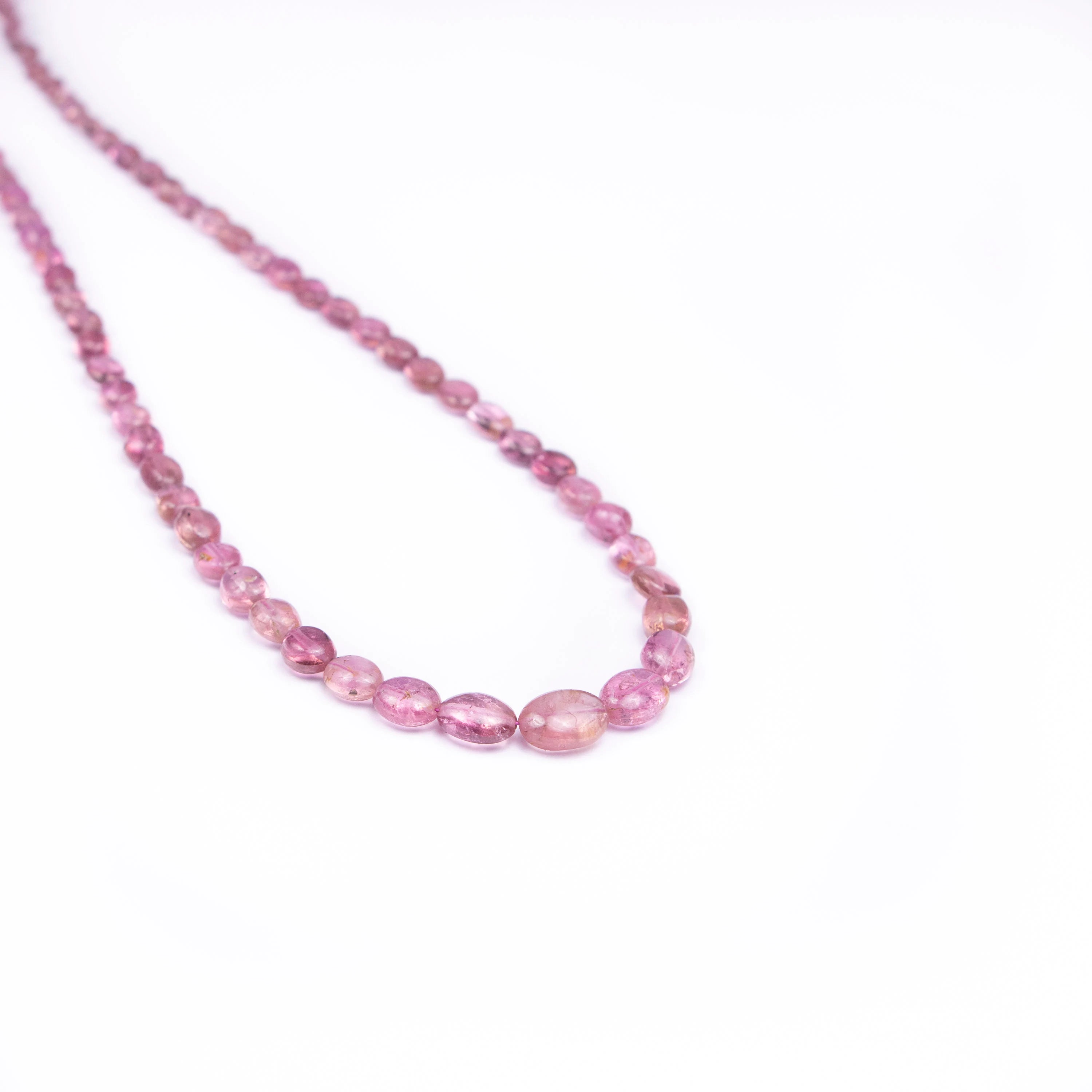 Natural Pink Tourmaline Smooth Oval Beads, AA Quality Tourmaline Gemstone Beads, Unique Handmade Jewelry, SKU2501