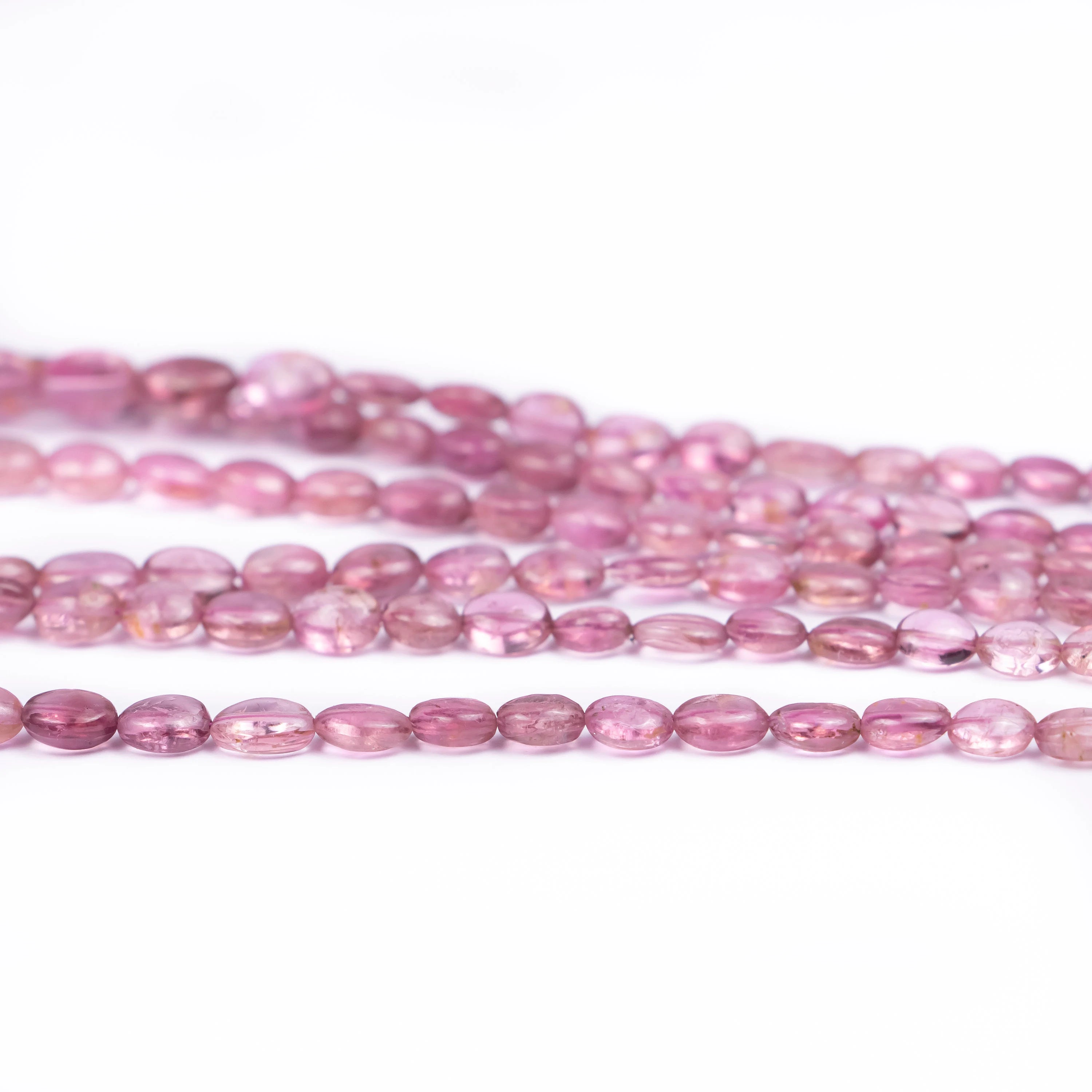Natural Pink Tourmaline Smooth Oval Beads, AA Quality Tourmaline Gemstone Beads, Unique Handmade Jewelry, SKU2501