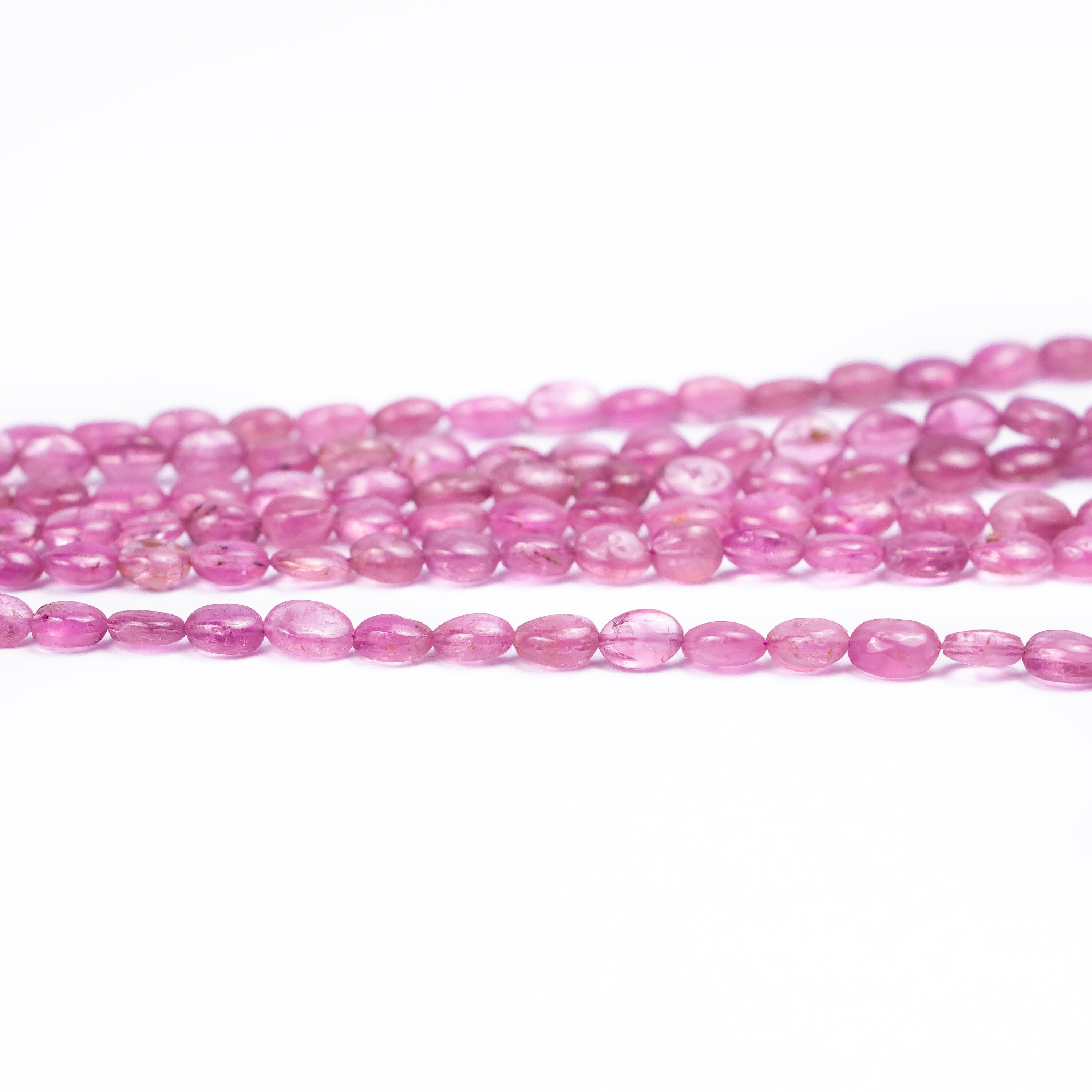 AA Quality Pink Tourmaline Smooth Oval Beads, Unique DIY Jewelry Beads, SKU2502