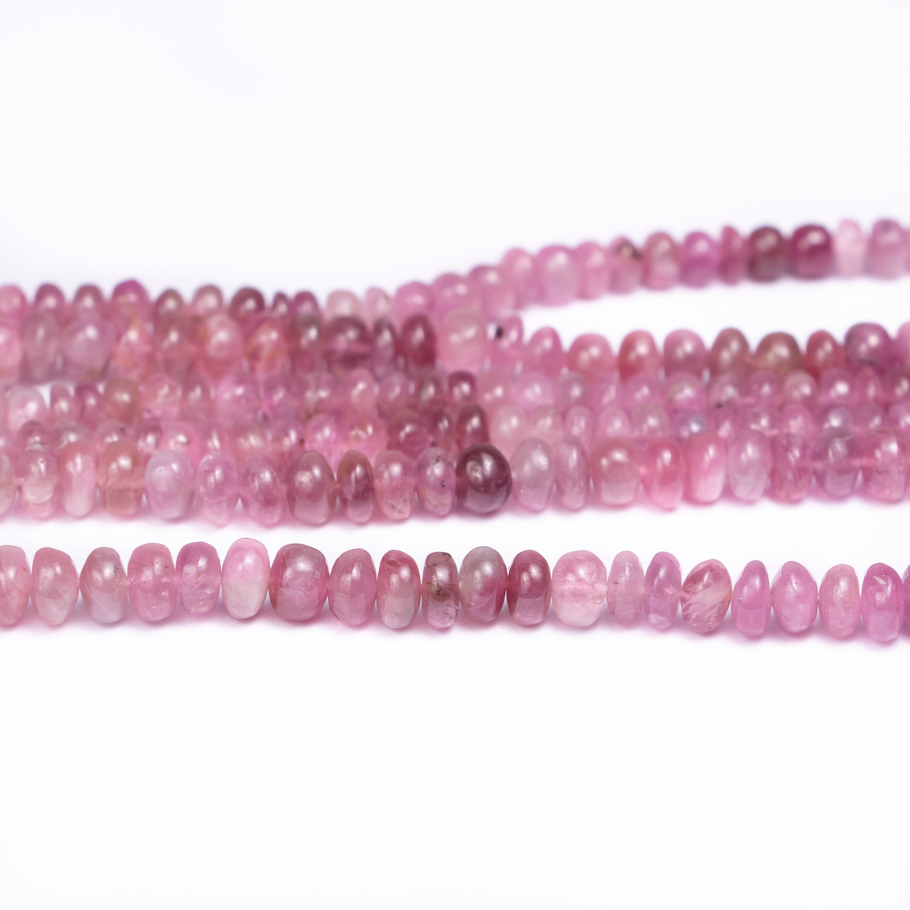 6 MM AA Quality Natural Pink Tourmaline Beads Smooth Shaded Rondelle Beads,SKU2504