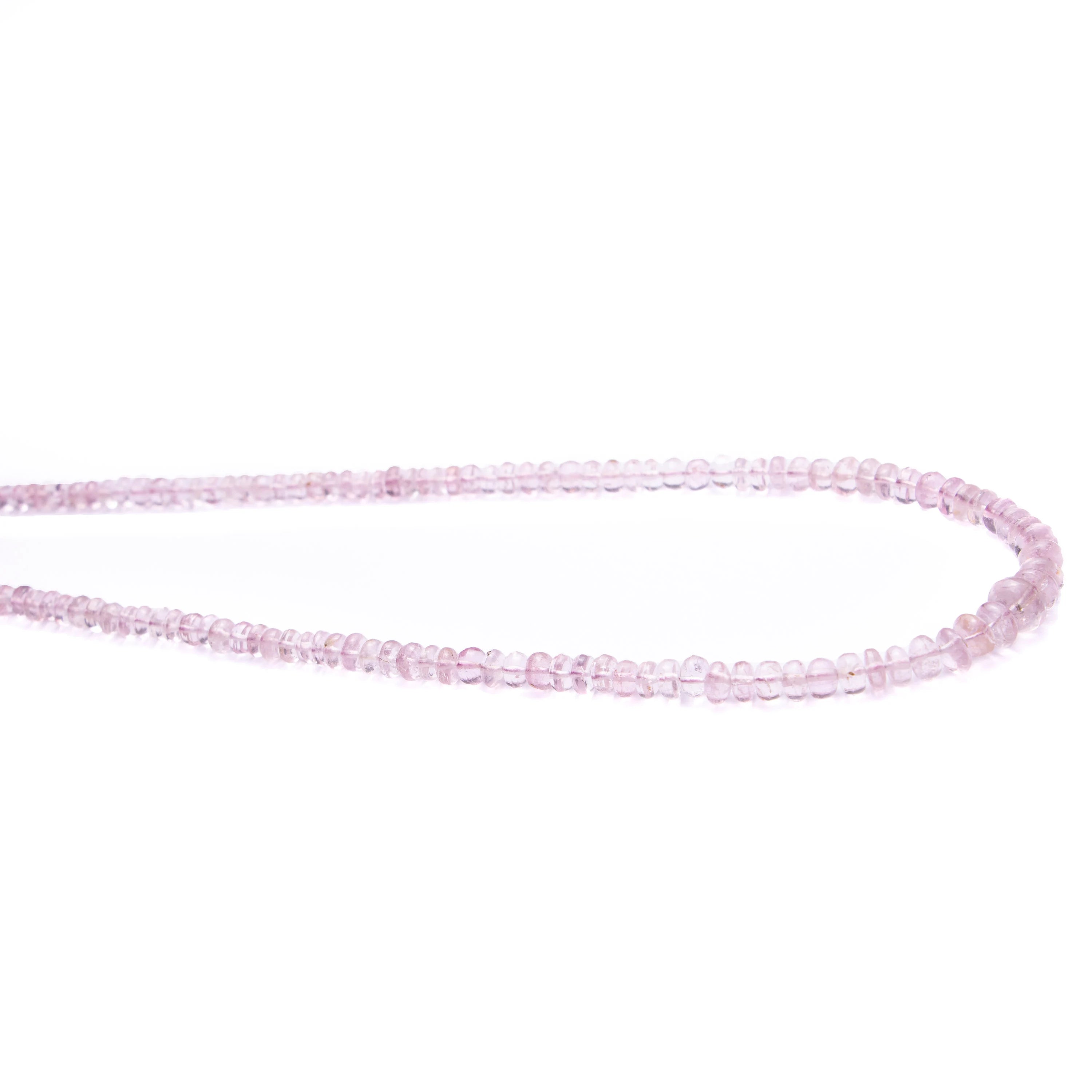 AA Quality Pink Tourmaline Smooth Rondelle Beads, Natural Tourmaline Beads, SKU2494
