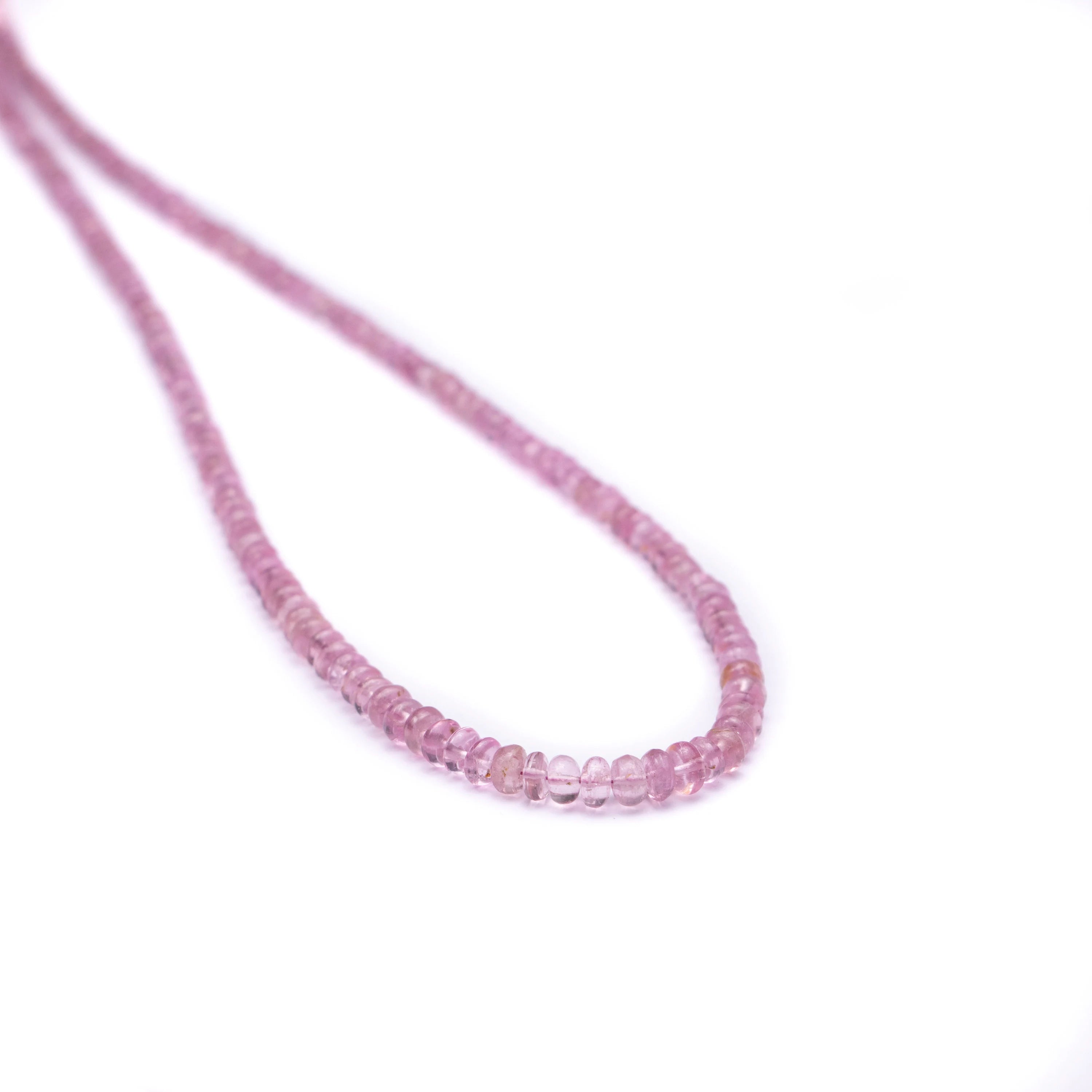 AA Quality Pink Tourmaline Smooth Rondelle Beads, Unique DIY Making Gemstone Beads, SKU2495