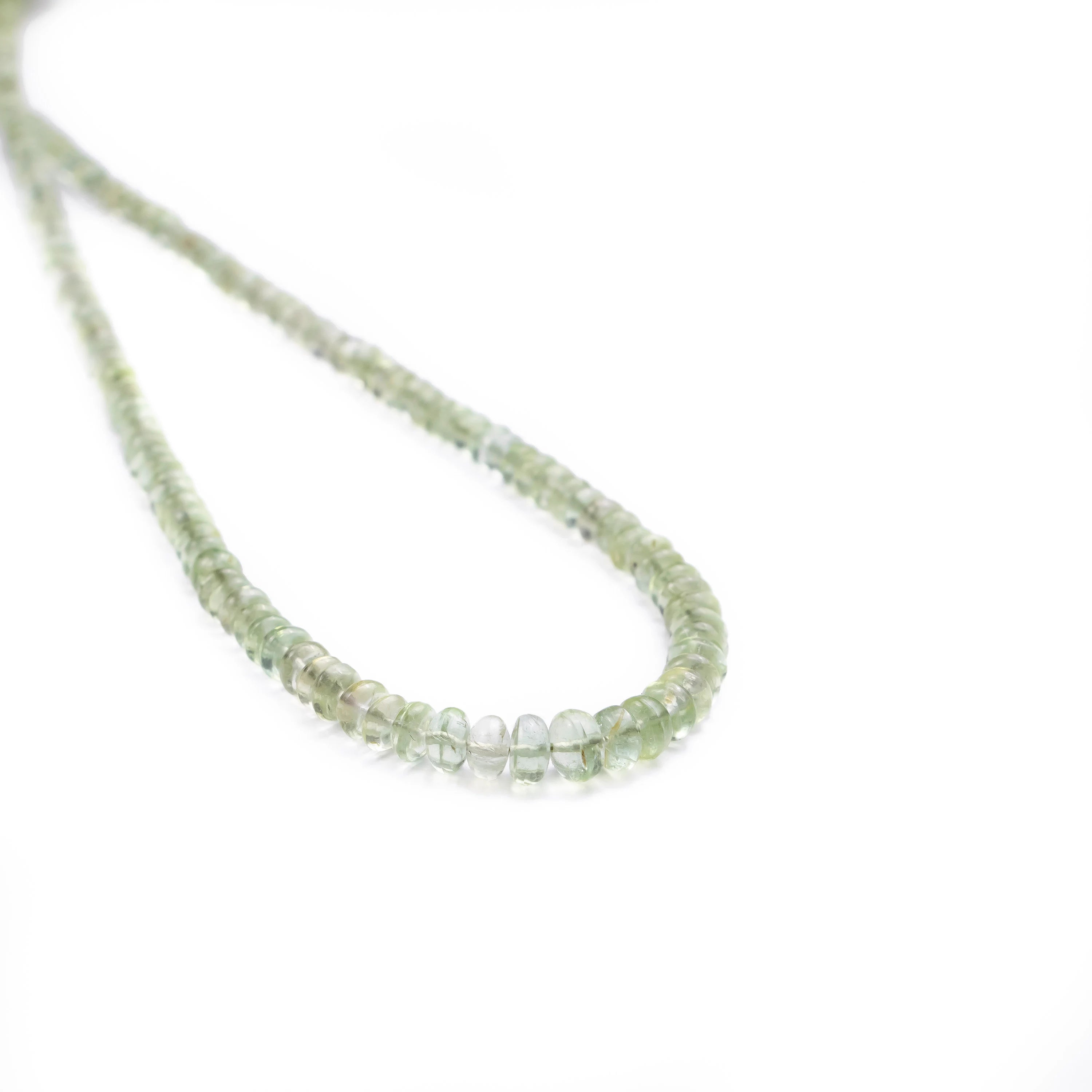 AA Quality Green Tourmaline Smooth Rondelle Beads, Natural Tourmaline Gemstone Beads, SKU2497