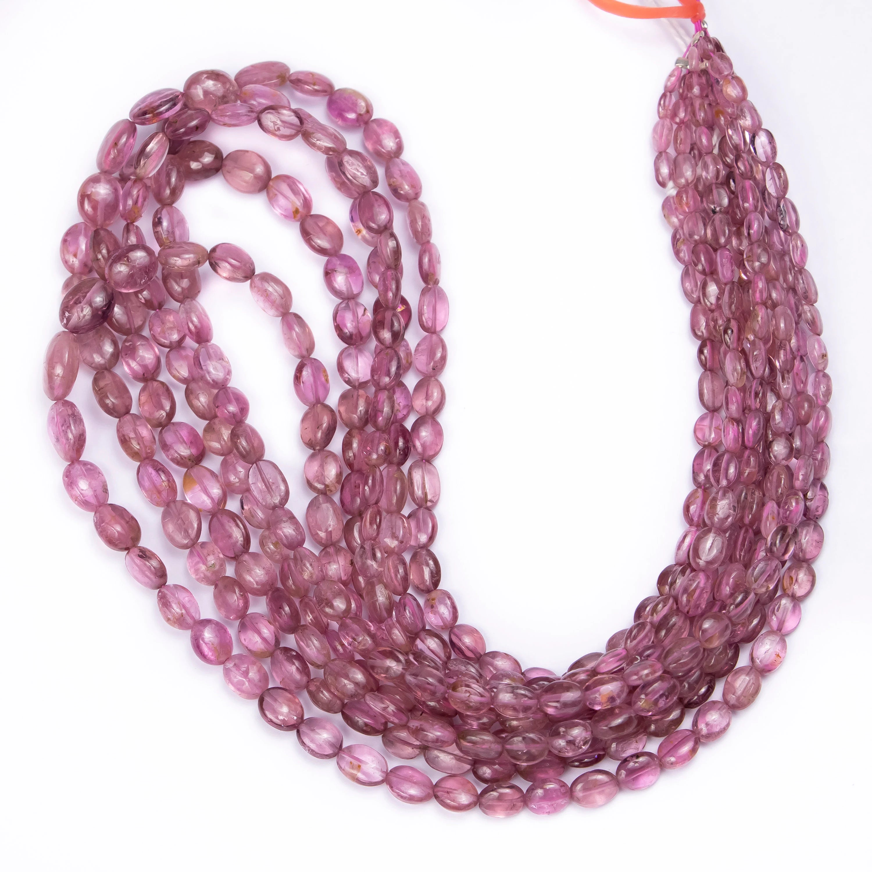 Natural Pink Tourmaline Smooth Oval Beads, AA Quality Tourmaline Gemstone Beads, Unique Handmade Jewelry, SKU2501