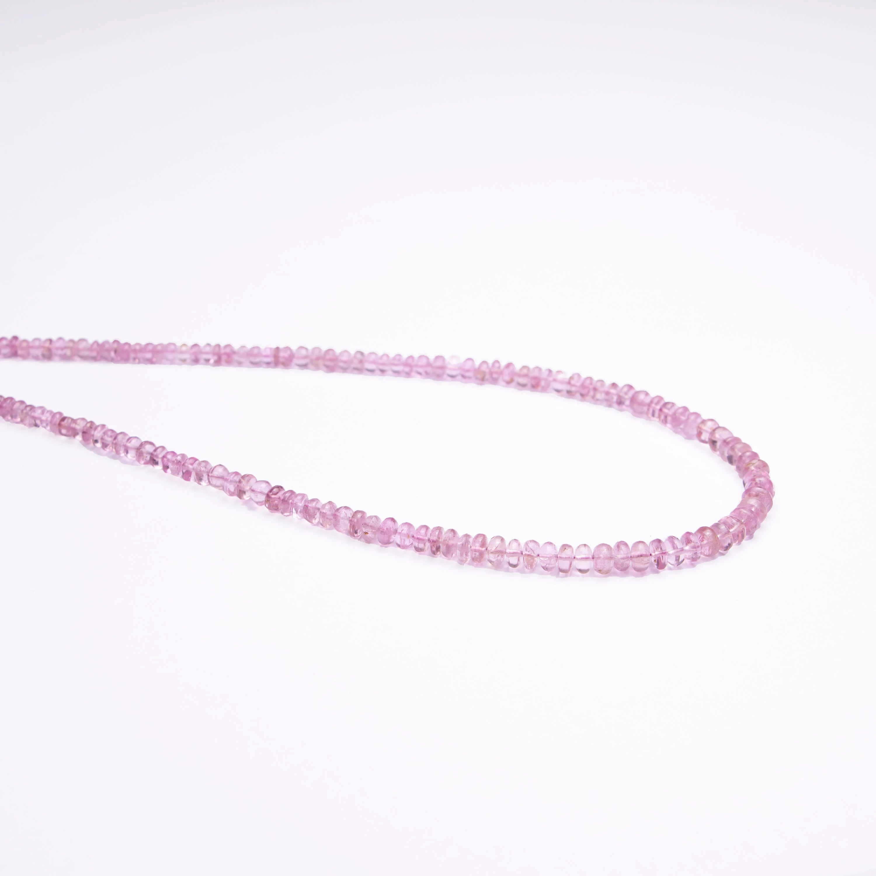 AA Quality Pink Tourmaline Smooth Rondelle Beads, Unique DIY Making Gemstone Beads, SKU2495