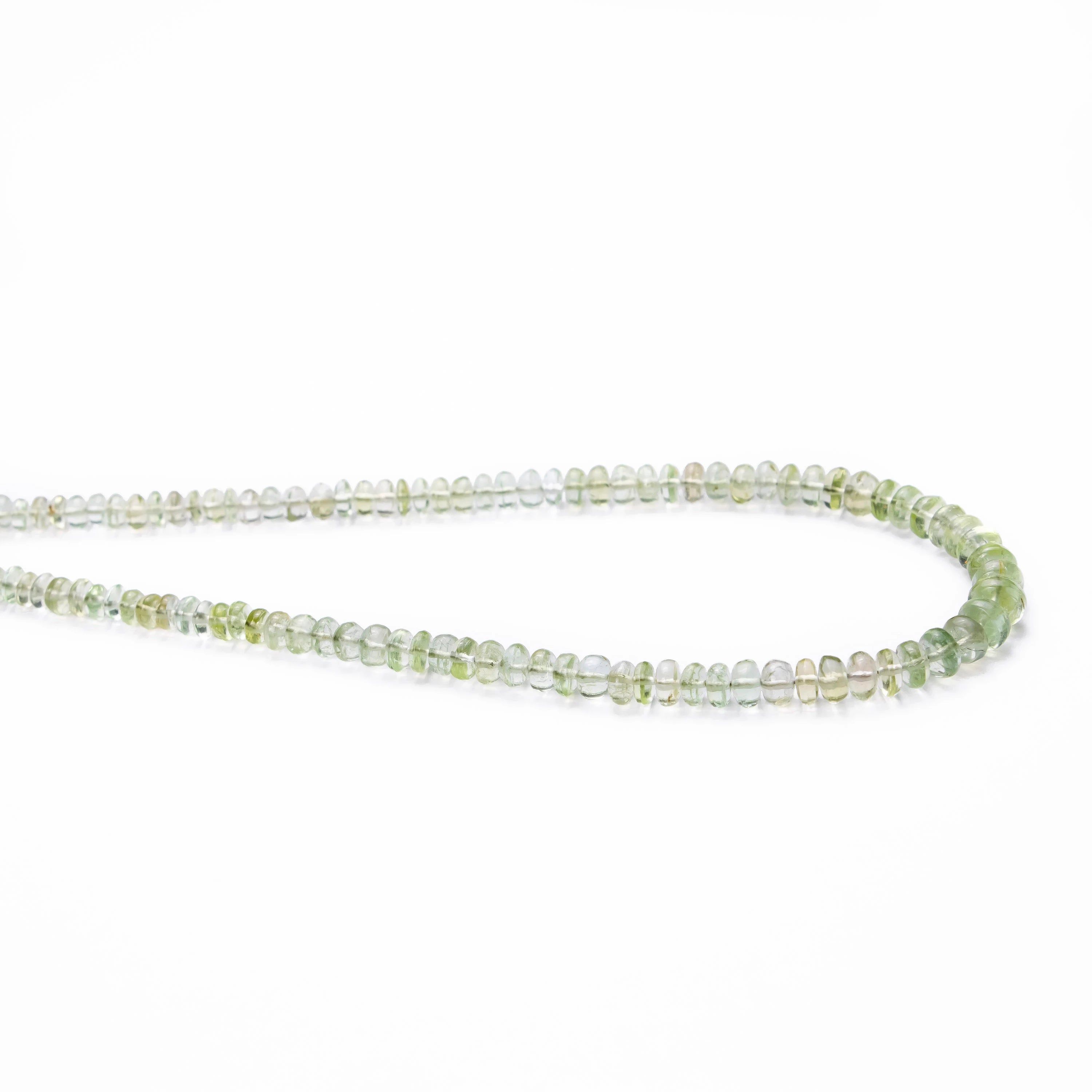 AA Quality Green Tourmaline Smooth Rondelle Beads, Natural Tourmaline Gemstone Beads, SKU2497