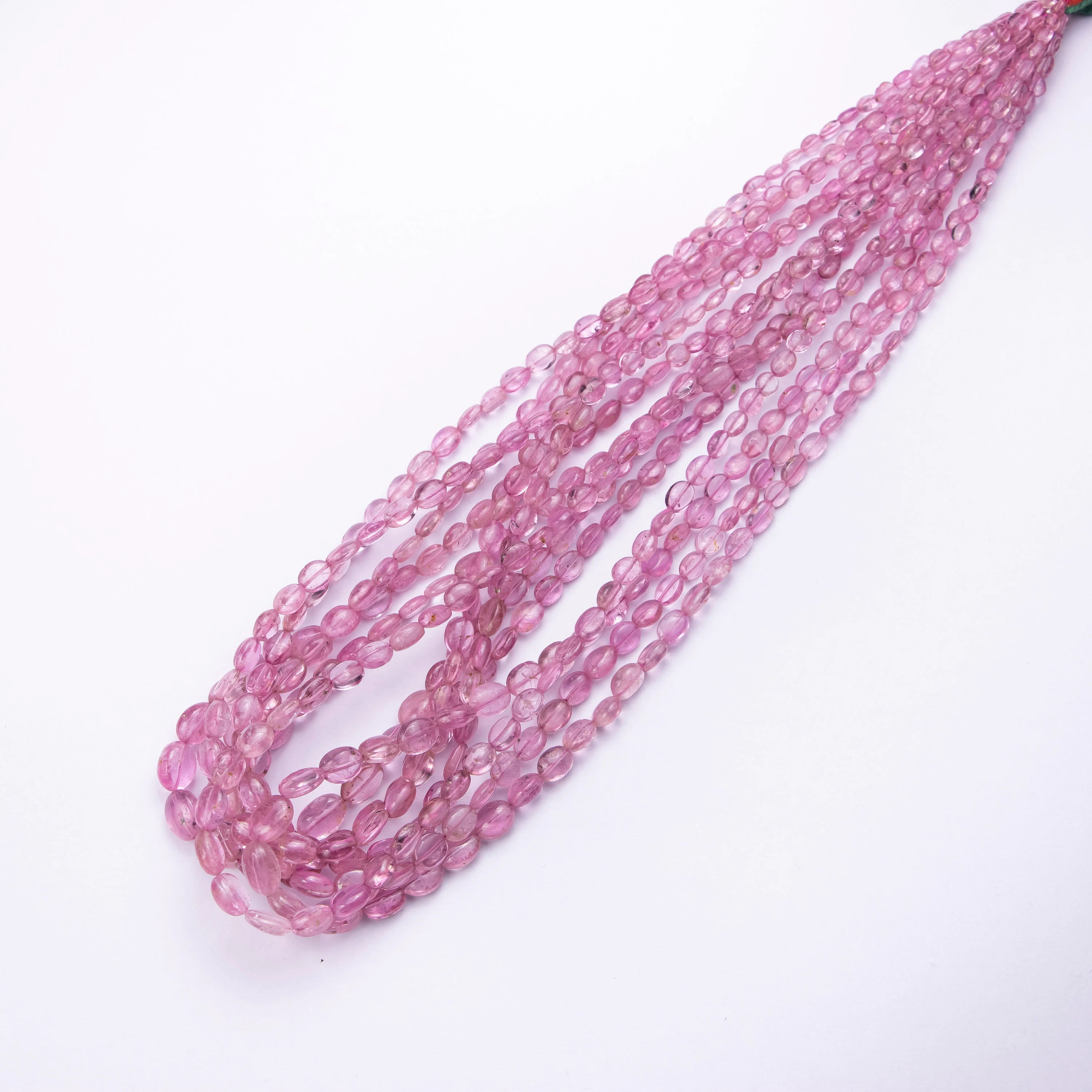 AA Quality Pink Tourmaline Smooth Oval Beads, Pink Tourmaline Oval Beads, SKU2500