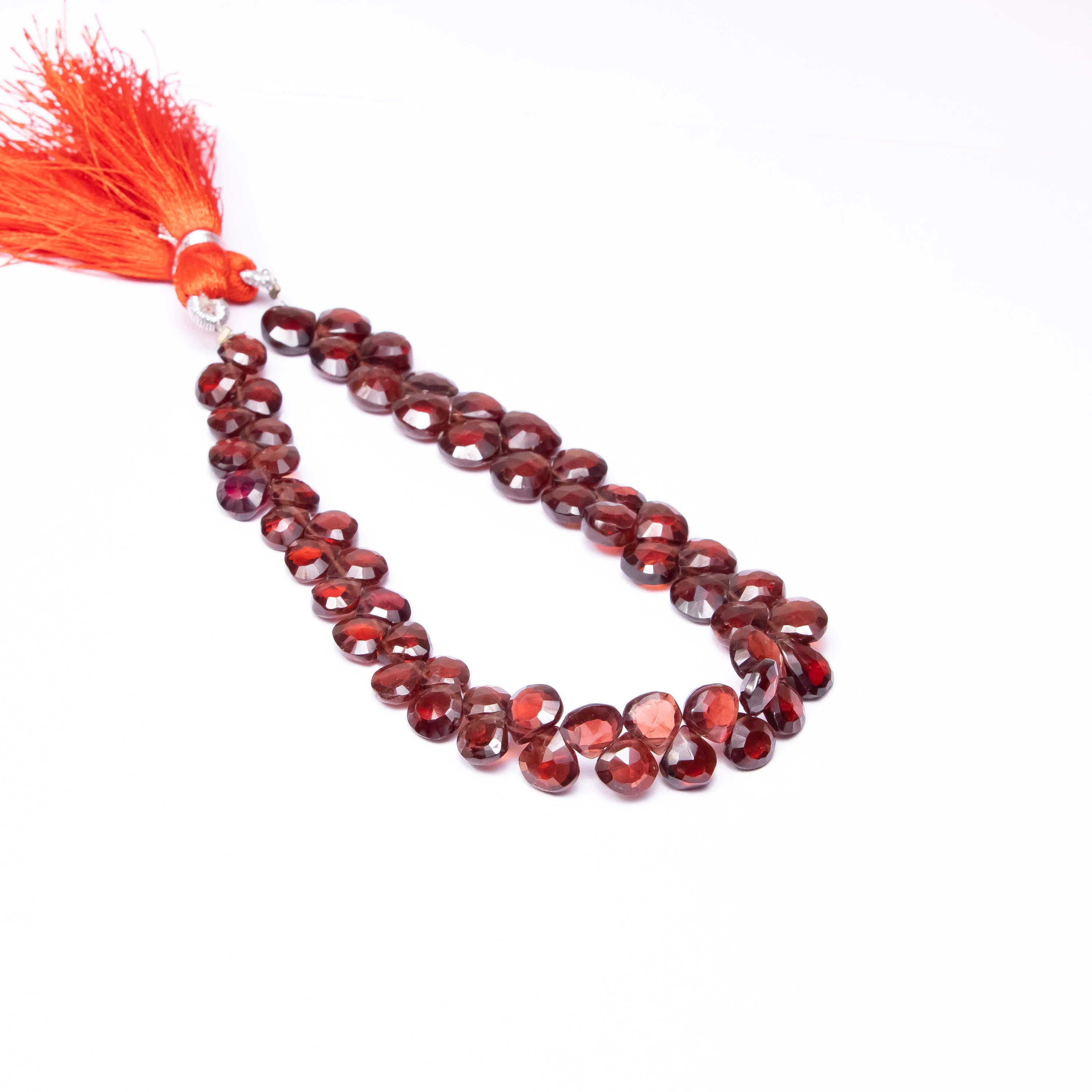 AA Quality Mozambique Garnet Faceted Heart Shape Beads Briolettes, SKU2493