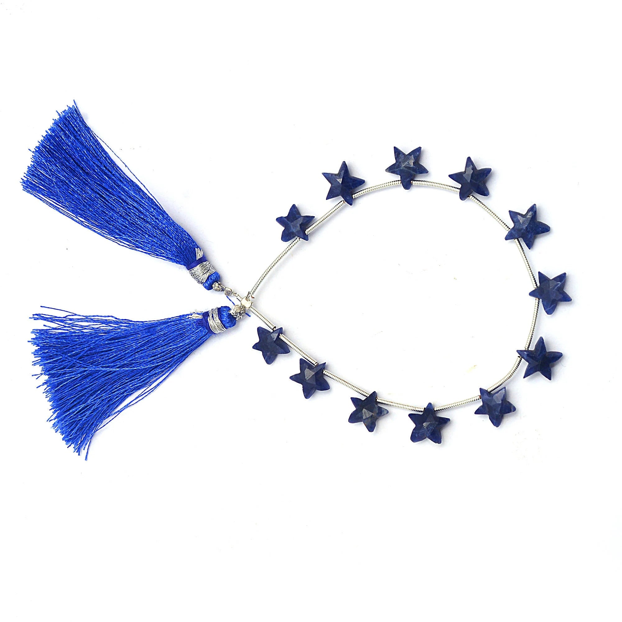 Natural Blue Sodalite Faceted Stars Beads, 9 To 10 mm, Handmade Gemstone Beads, Wholesale Beads Supplier (SKU551)