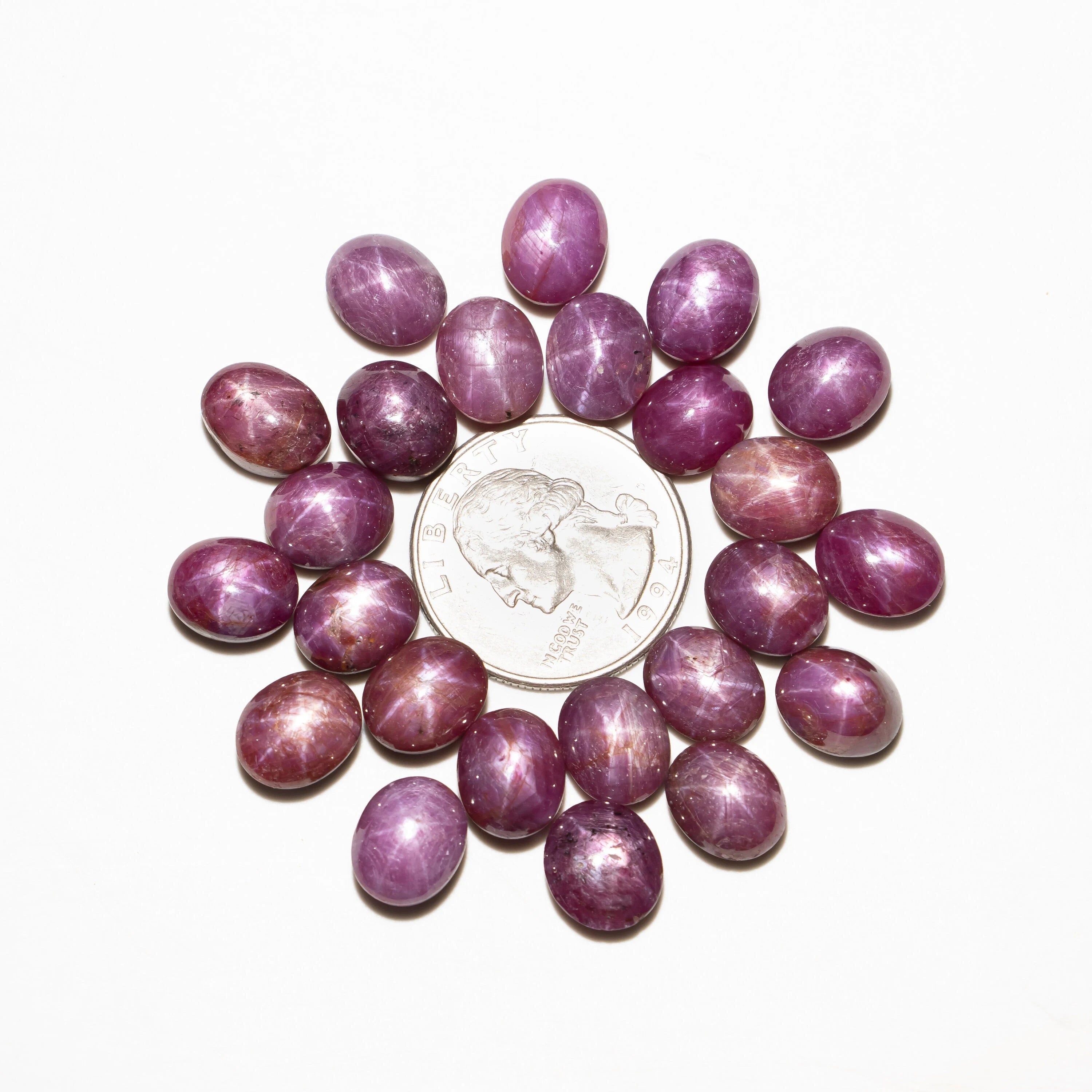 Natural Star Ruby Cabochon, Smooth Oval Cabochons, 9x11 mm Oval Shape Ruby, SKU2330