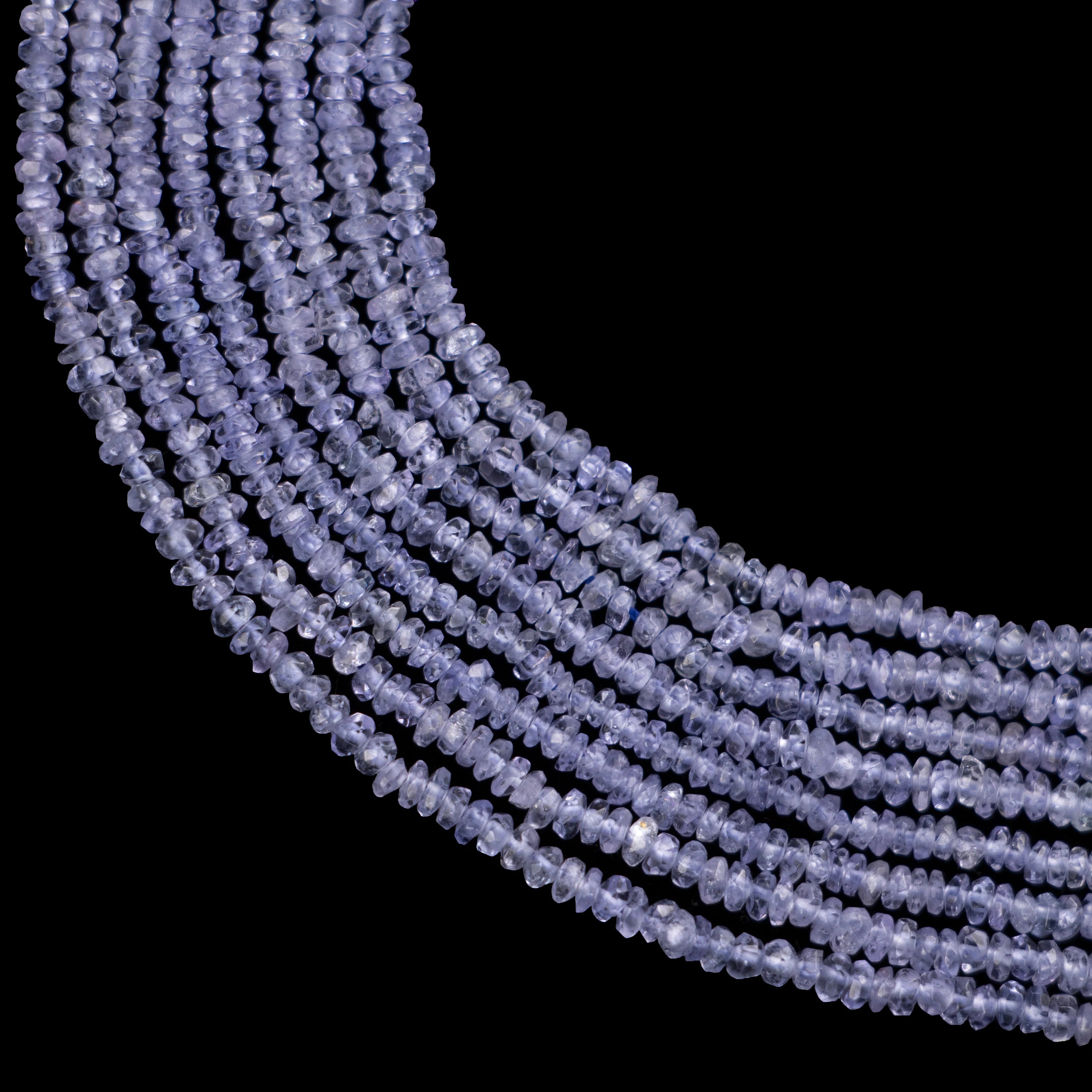 Natural Tanzanite Faceted Beads, Micro Rondelle Beads, AA Tanzanite Tiny Beads, Gemstone Loose Beads, Beads For Jewelry Making, SKU2509