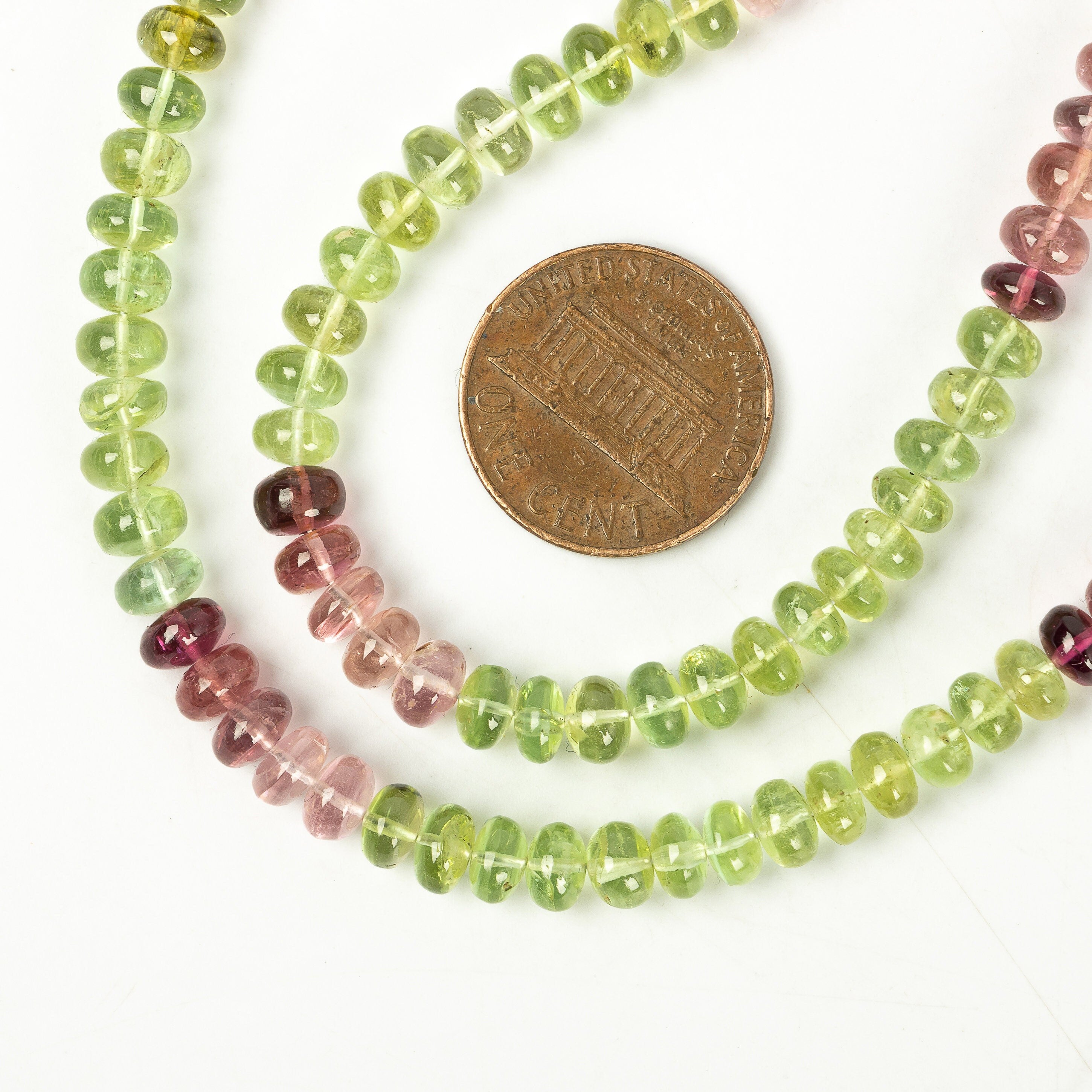 Natural Multi Tourmaline Smooth Rondelle Beads, 5 To 6 mm, Tourmaline Gemstone Beads, SKU2256