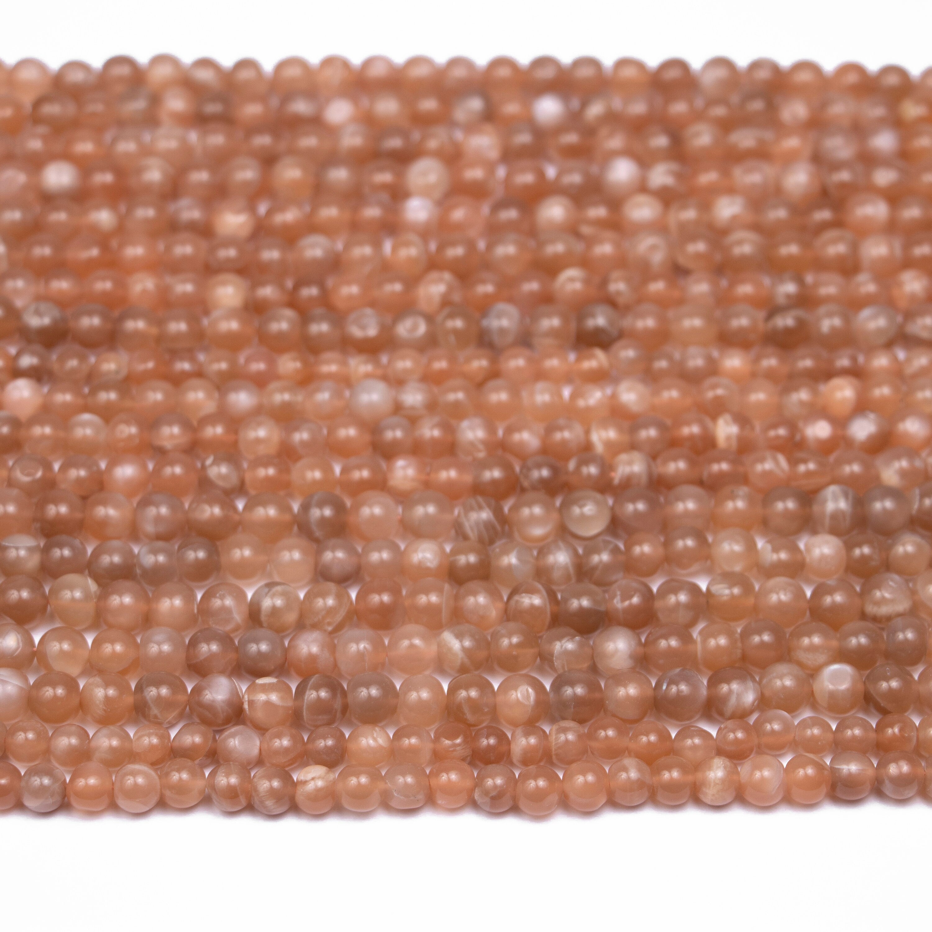 Natural Peach Moonstone Smooth Beads, Moonstone Round Gemstone Beads, Beads For Jewelry Making, Strand Of Beads, Wholesale Beads, SKU2512