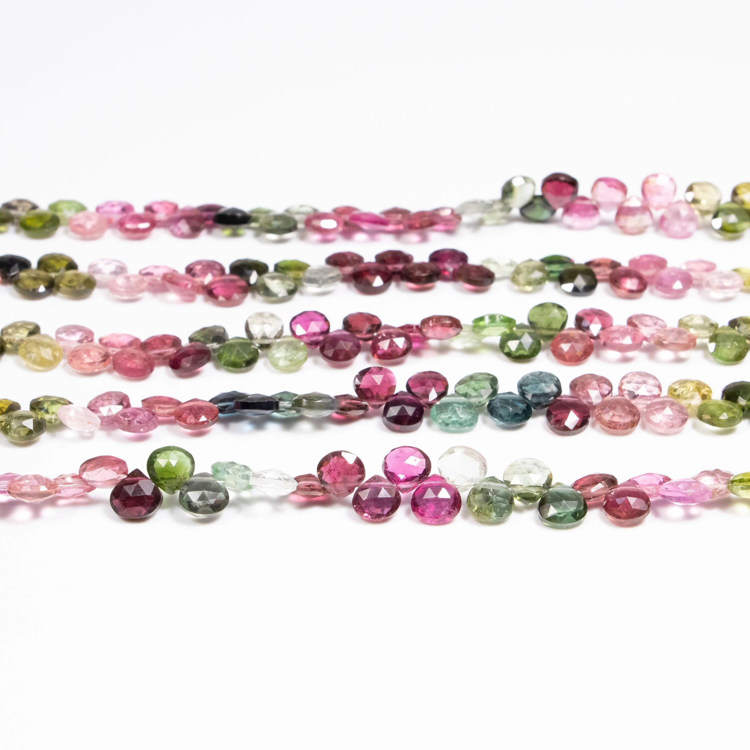 Multi Tourmaline Faceted Heart Shape, Multi Tourmaline Heart, Tourmaline Heart, Multi Tourmaline Jewelry Making Gemstone Beads,  SKU 056
