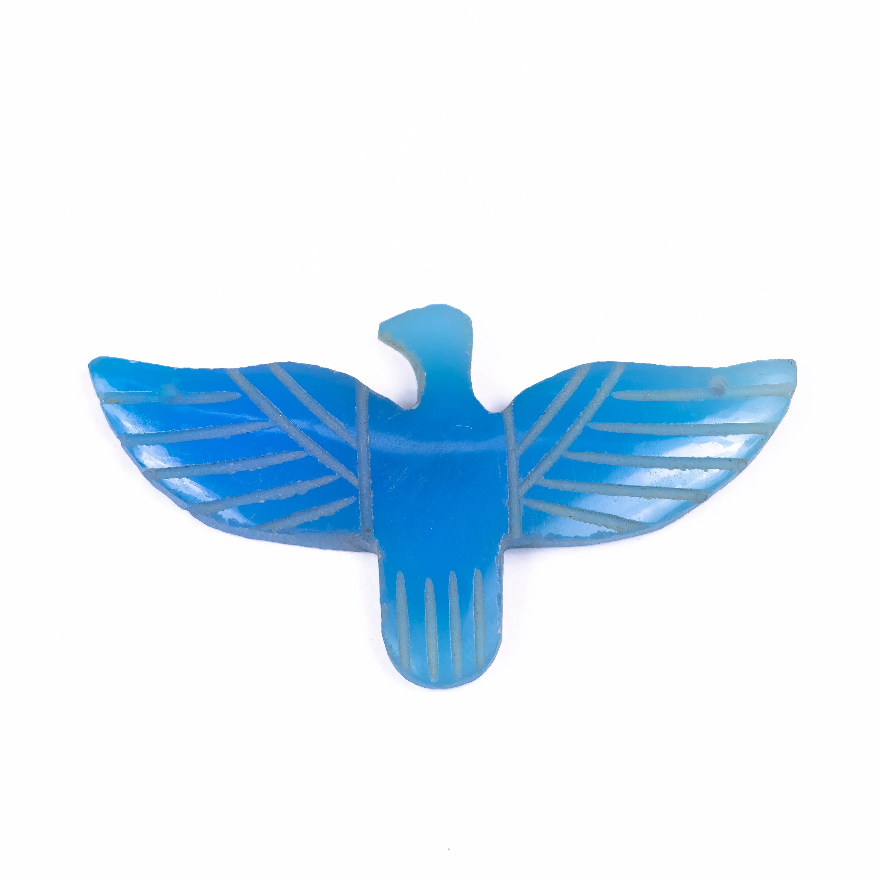 Natural Blue Chalcedony Eagle Pendant, Carving Pendant, SKU693