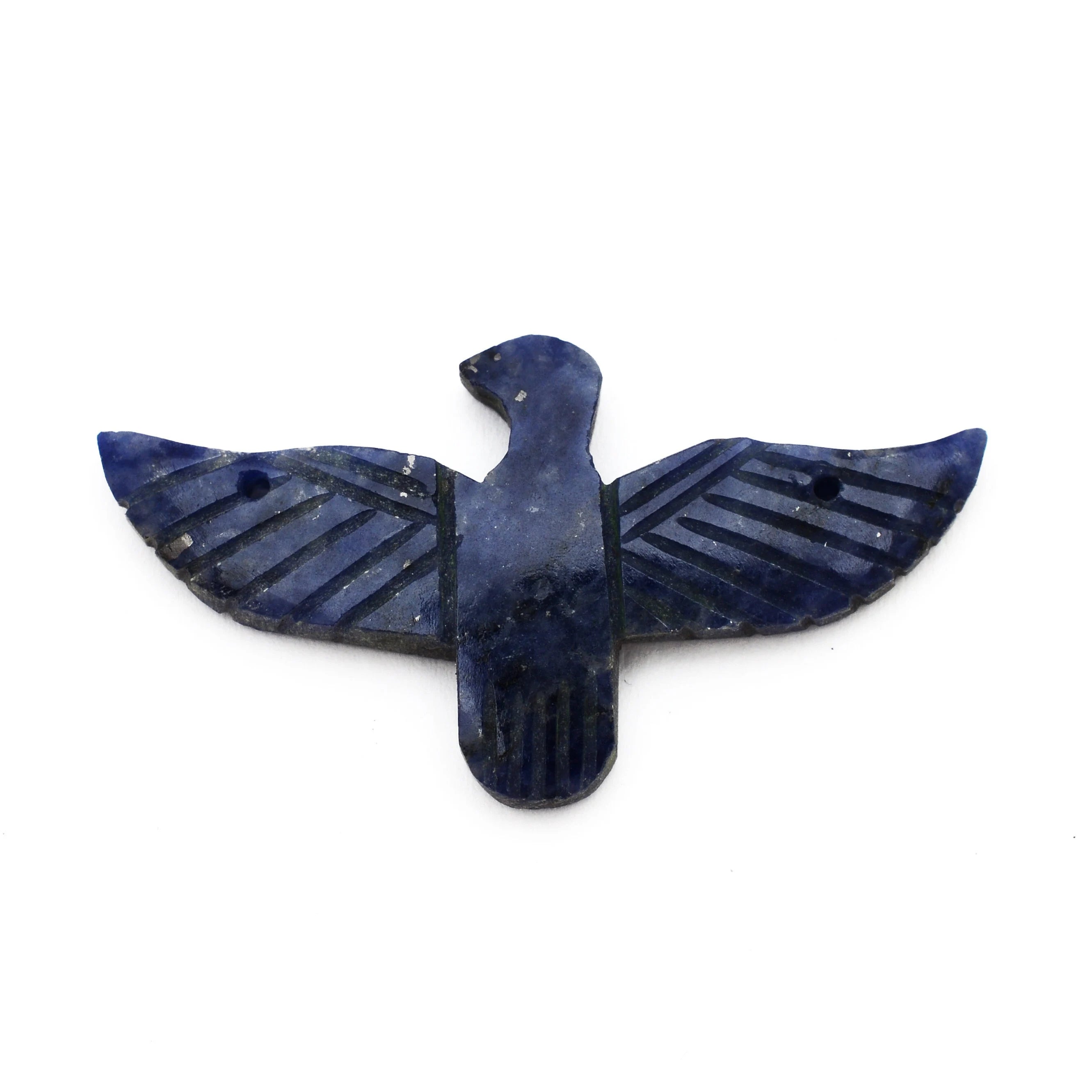 Gemstone Eagle Pendant Necklace, Sodalite Gemstone Carving Eagle Pendant, Eagle Pendant, Natural Sodalite Gemstone Fancy Pendant (SKU1334)