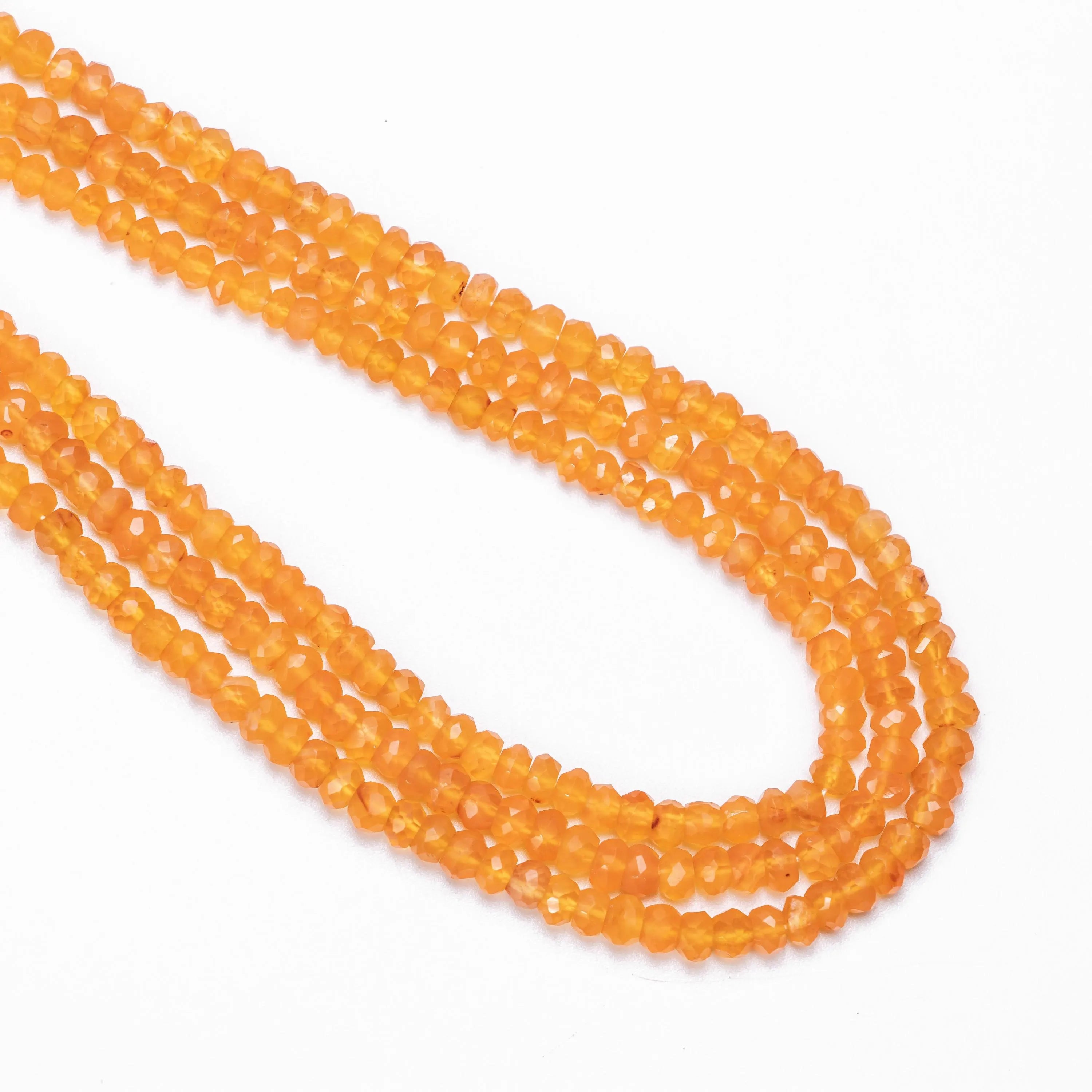 Carnelian Faceted Rondelle Beads, 4.5 mm To 5.5 mm,  SKU714
