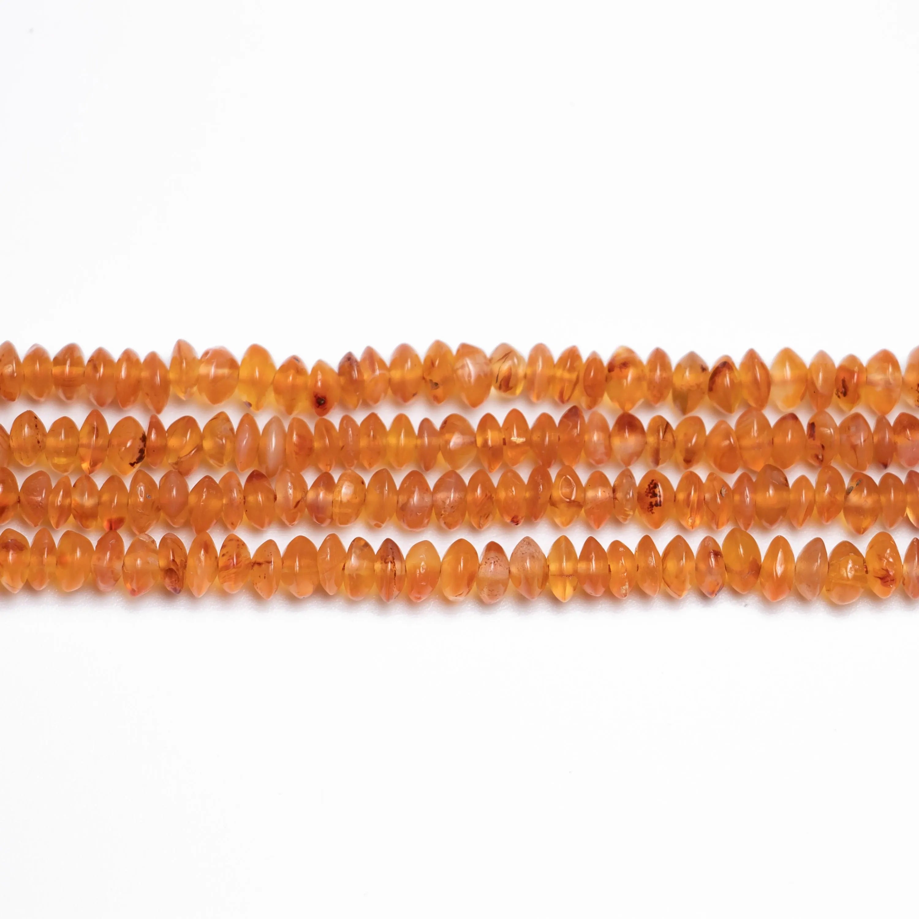Carnelian Saucer Smooth Beads, 4 mm To 5.5 mm, Orange Carnelian Saucer Beads, Carnelian Jewelry Making Gemstone Beads, 15 Inches, (SKU346)